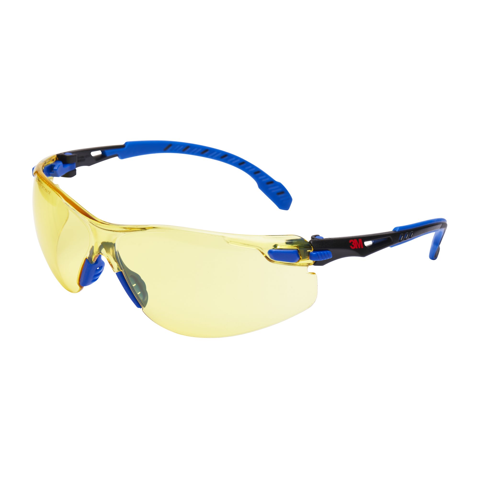 3M™ Solus™ 1000 Gafas de seguridad, montura azul/negro, recubrimiento antiempañante/antirrayaduras Scotchgard™ (K y N), lente ámbar, S1103SGAF-EU, 20/caja