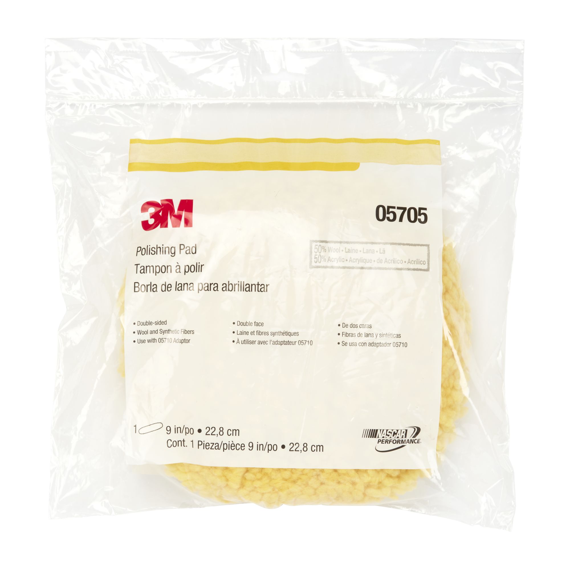 3M™ Boina de pulido de lana, 229 mm, doble cara, 05705