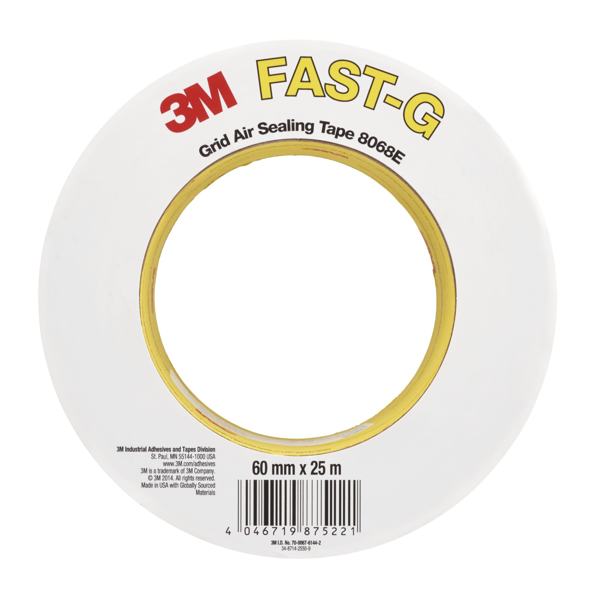 3M™ Cinta de sellado de aire flexible 8068E - FAST G, Marrón, 60 mm x 25 m, 1.3 mm