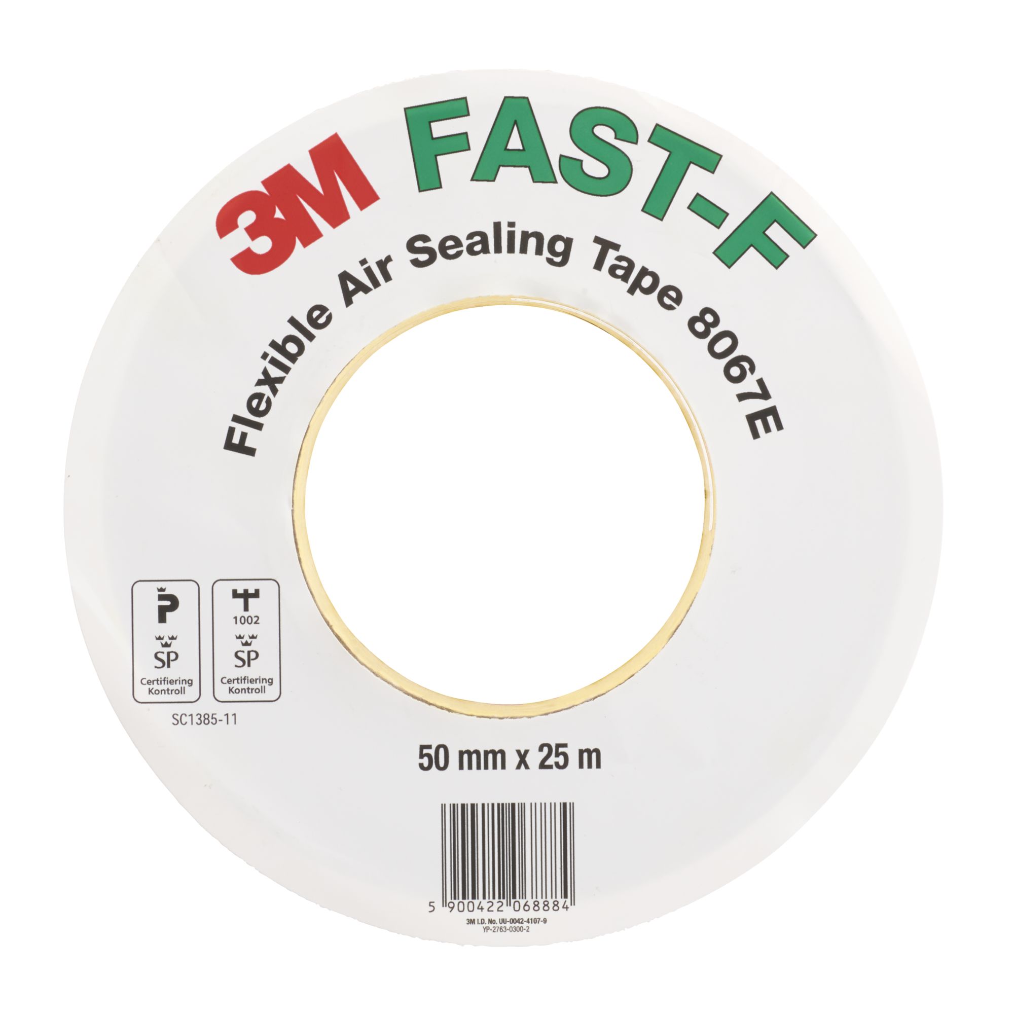 3M™ Cinta de sellado de aire flexible 8067E - FAST F, Marrón, 50 mm x 25 m, 0.25 mm