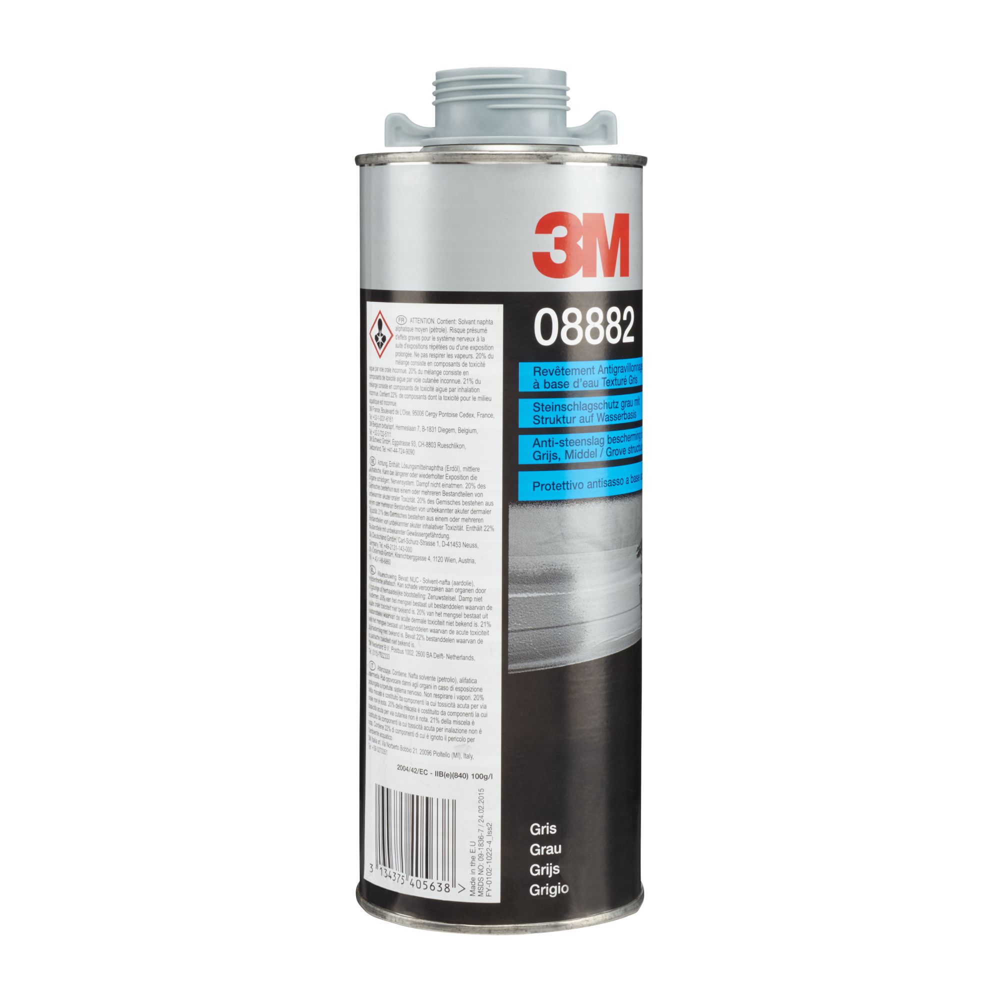 3M™ Revestimiento antigravilla rugoso base agua, gris, 1 L, 08882