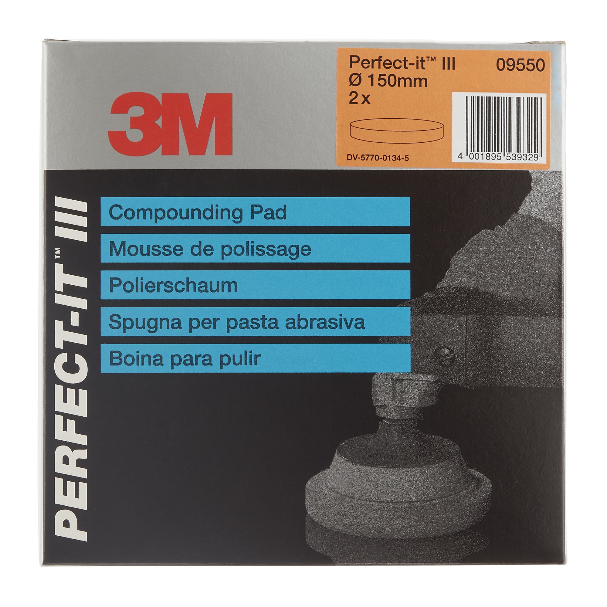 3M™ Perfect-It™ Boina de pulido de espuma, naranja, 150 mm, 09550