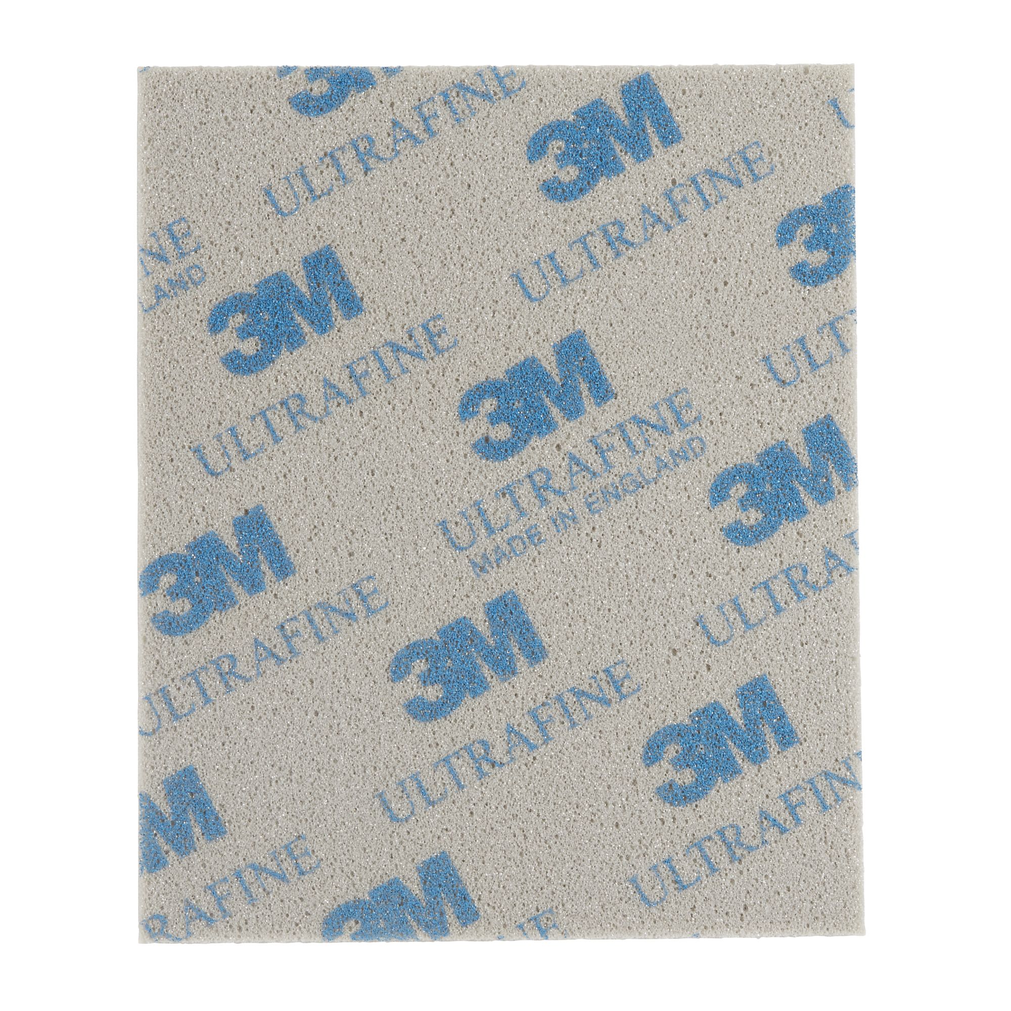 3M™ Esponja abrasiva soporte blando, 115 mm x 140 mm, ultrafina, 02601