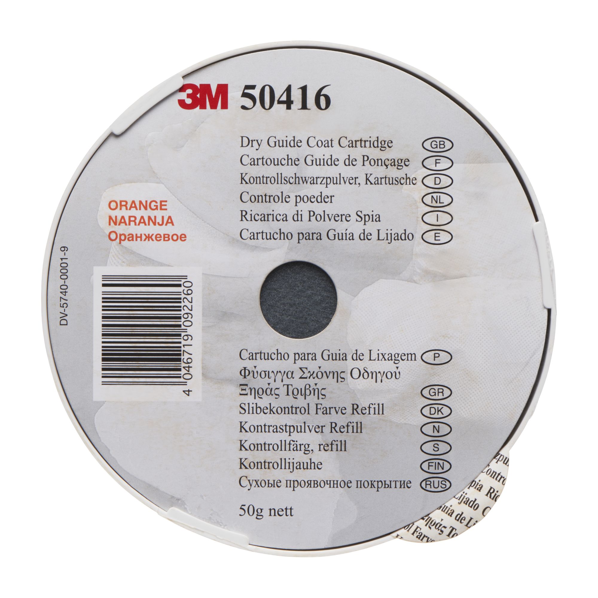 3M™ Guía de lijado en seco, naranja, 50 g, 50416