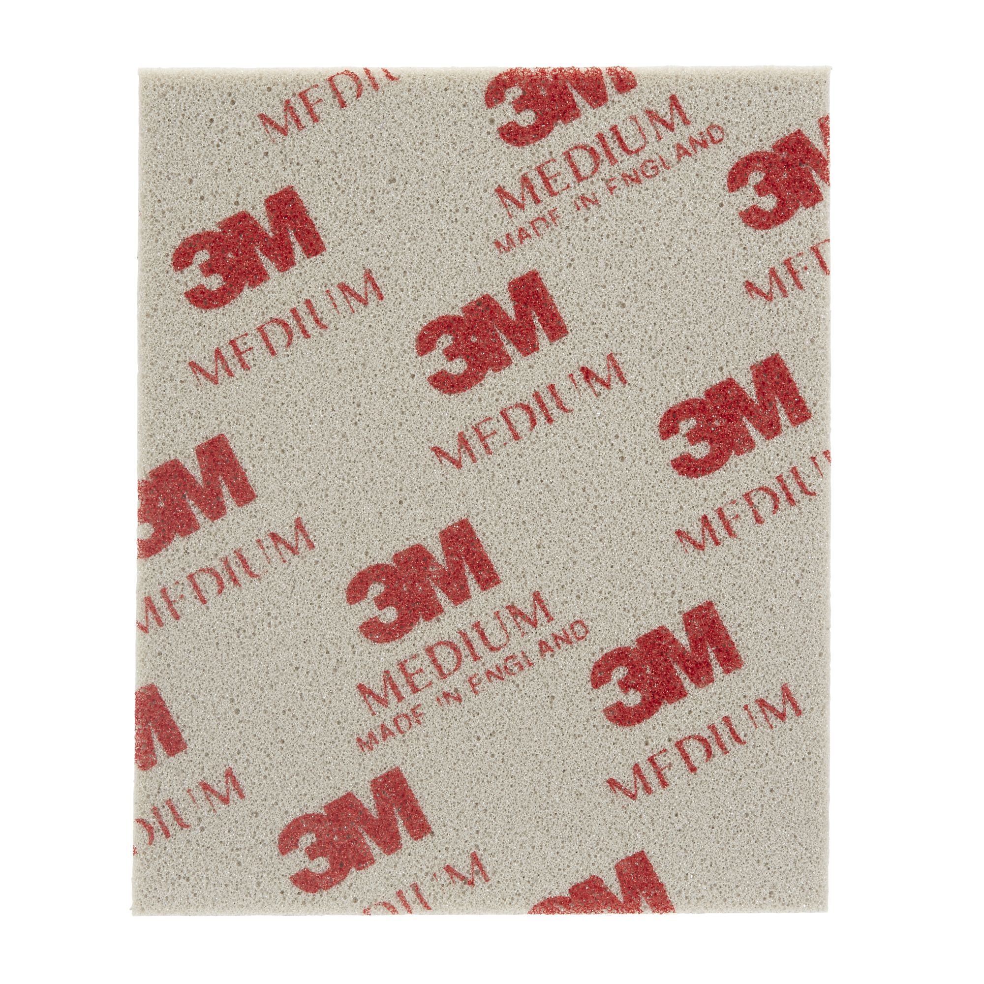 3M™ Esponja abrasiva soporte blando, 115 mm x 140 mm, media, 03808