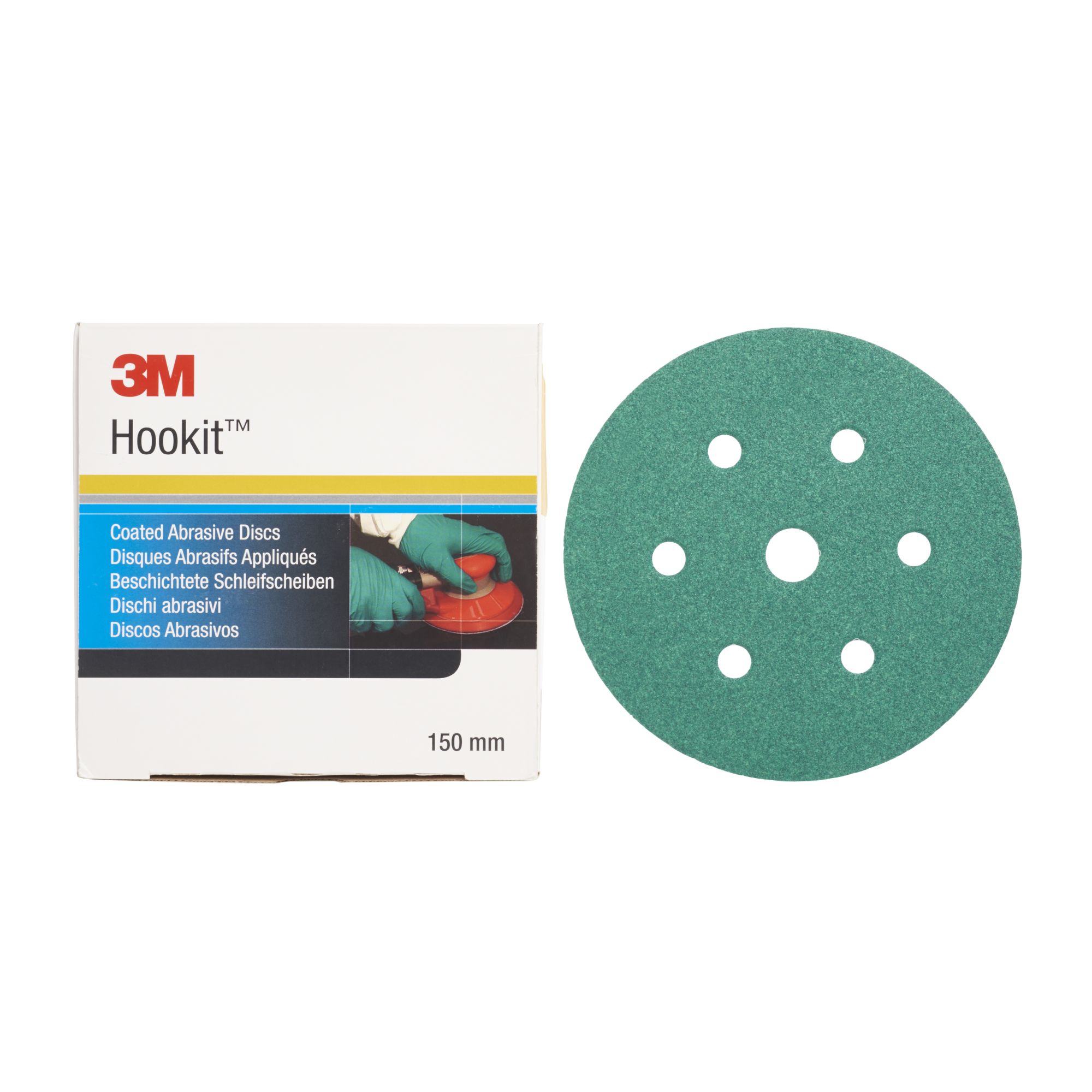 3M™ Hookit™ Disco abrasivo 245, 150 mm, 7 agujeros, P80, 80352