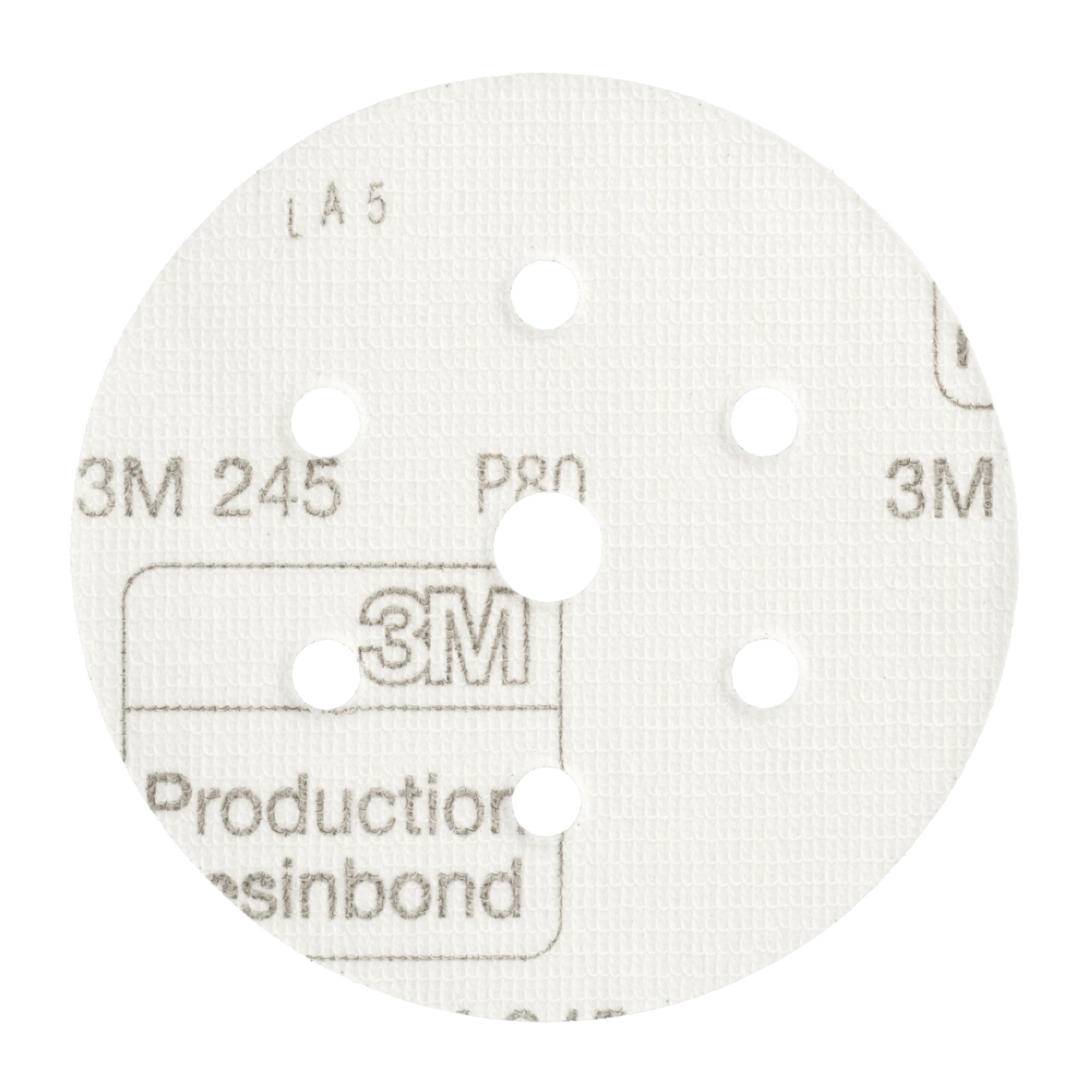 3M™ Hookit™ Disco abrasivo 245, 150 mm, 7 agujeros, P80, 80352