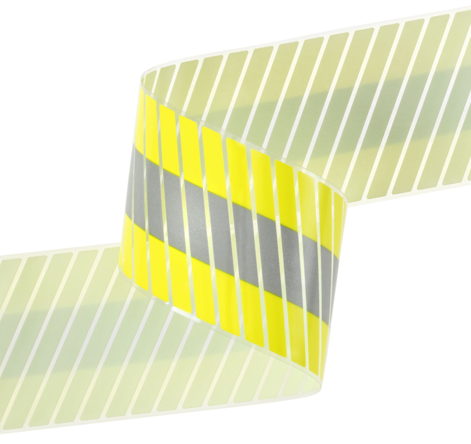 3M™ Scotchlite 5637 refletor transfer FR segmentado amarillo y plata trim 76,2mmx100M 3 rollos caja