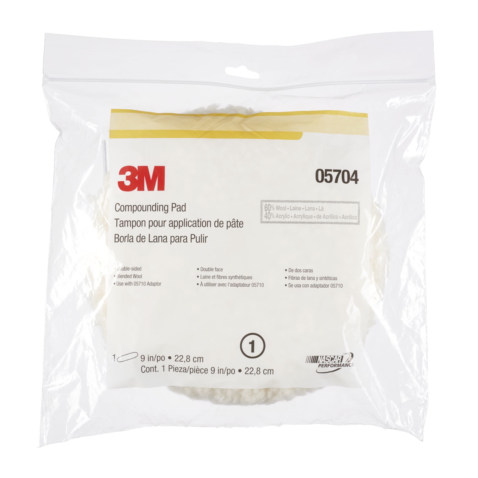 3M™ Boina de pulido de lana, doble cara, 203 mm, 05704