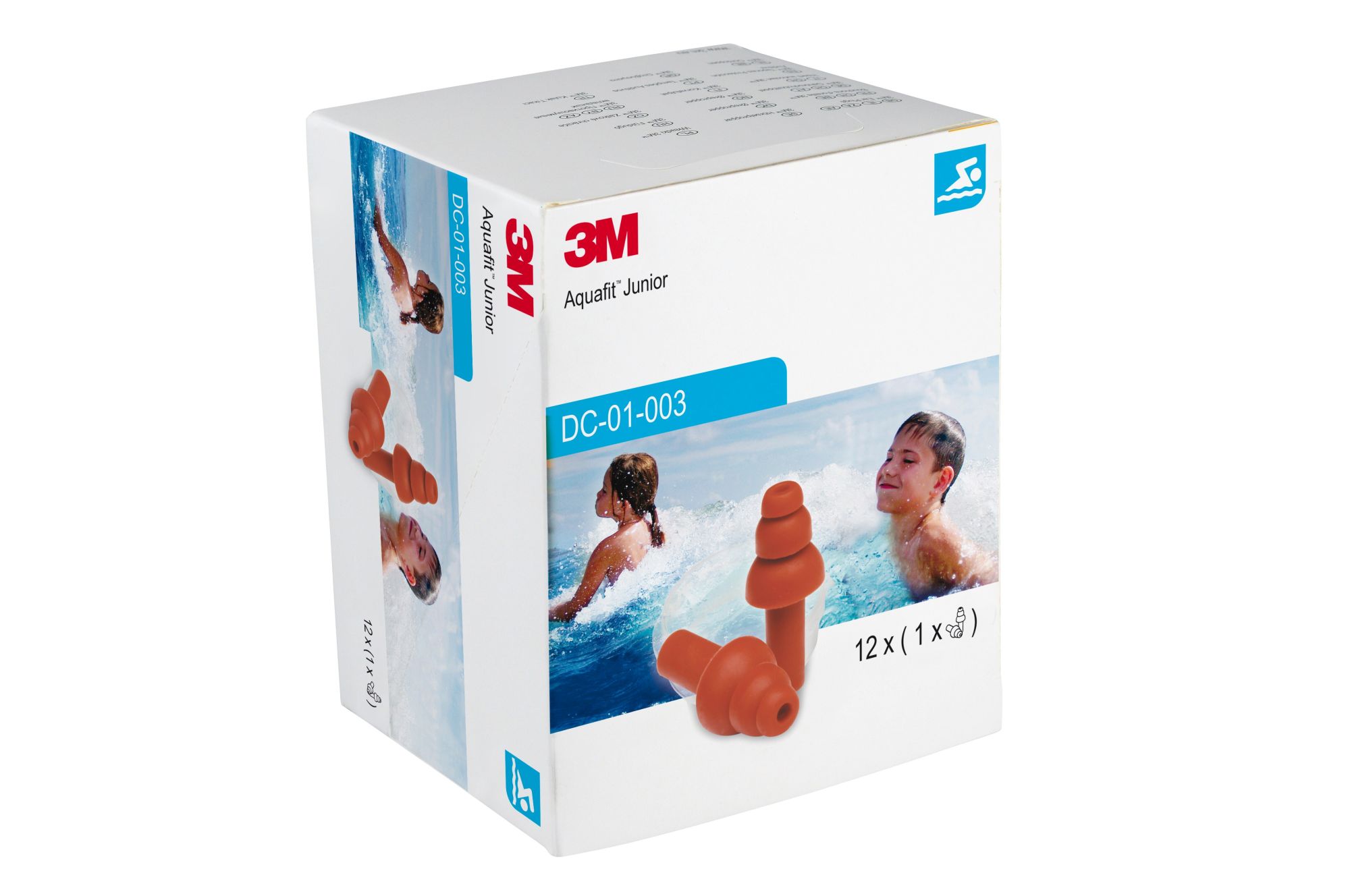 3M™ E-A-R™ AquaFit™ Tapones para natación, júnior, 1 par/caja, DC01003