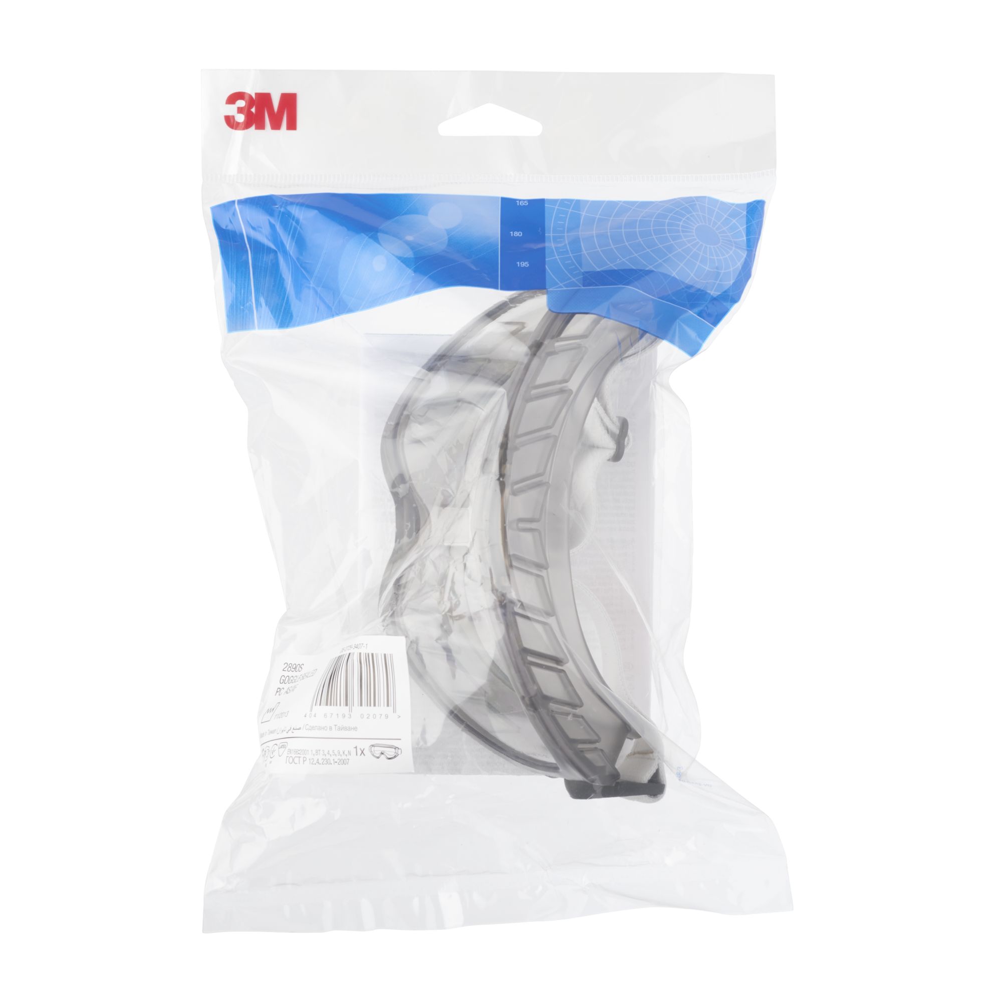 3M™ Gafas de seguridad serie 2890, selladas, antirrayaduras/antiempañante, lente de policarbonato transparente, 2890S, 10/estuche