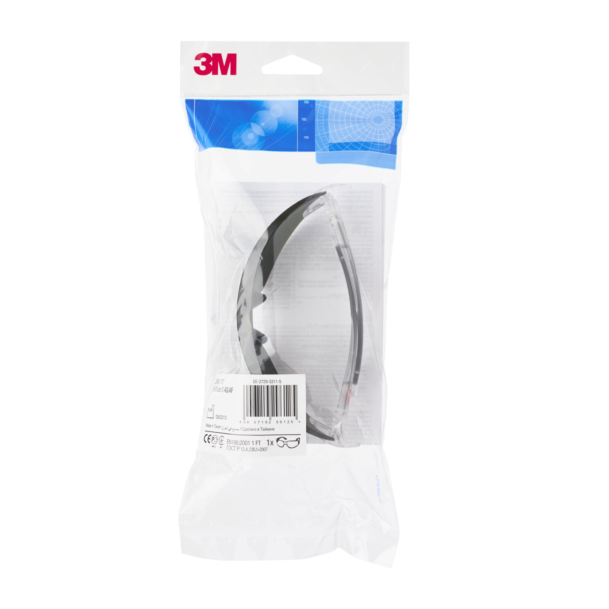 3M™ Gafas de seguridad serie 2840, antirrayaduras/antiempañante, lente con tono para soldadura 5, 20/caja