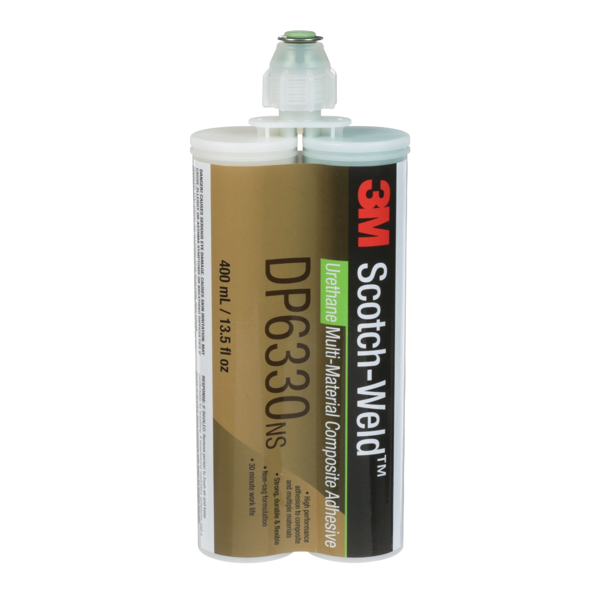 3M™ Scotch-Weld™ Adhesivo de poliuretano DP6330NS, Verde, 400ml Cart 6/Cs