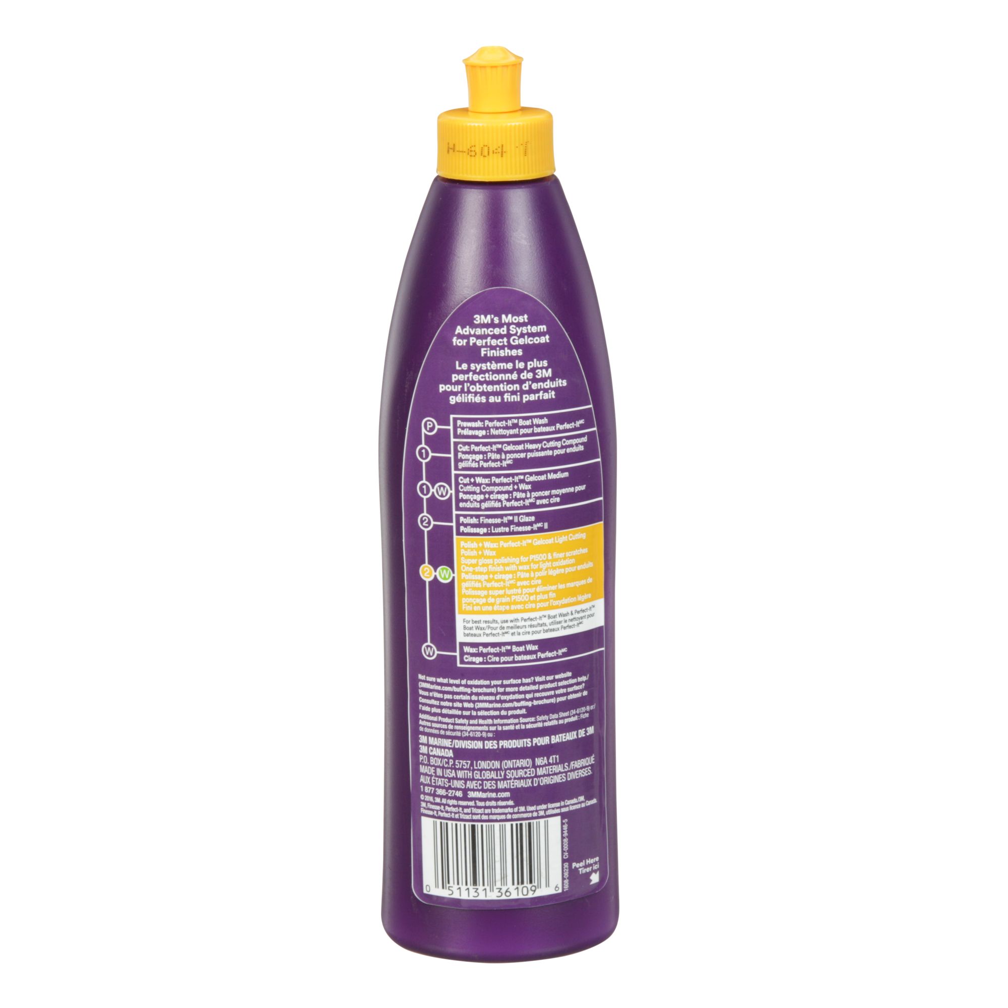 3M™ Perfect-It™ Gel Coat abrillantador + cera, 473 ml, 36109E