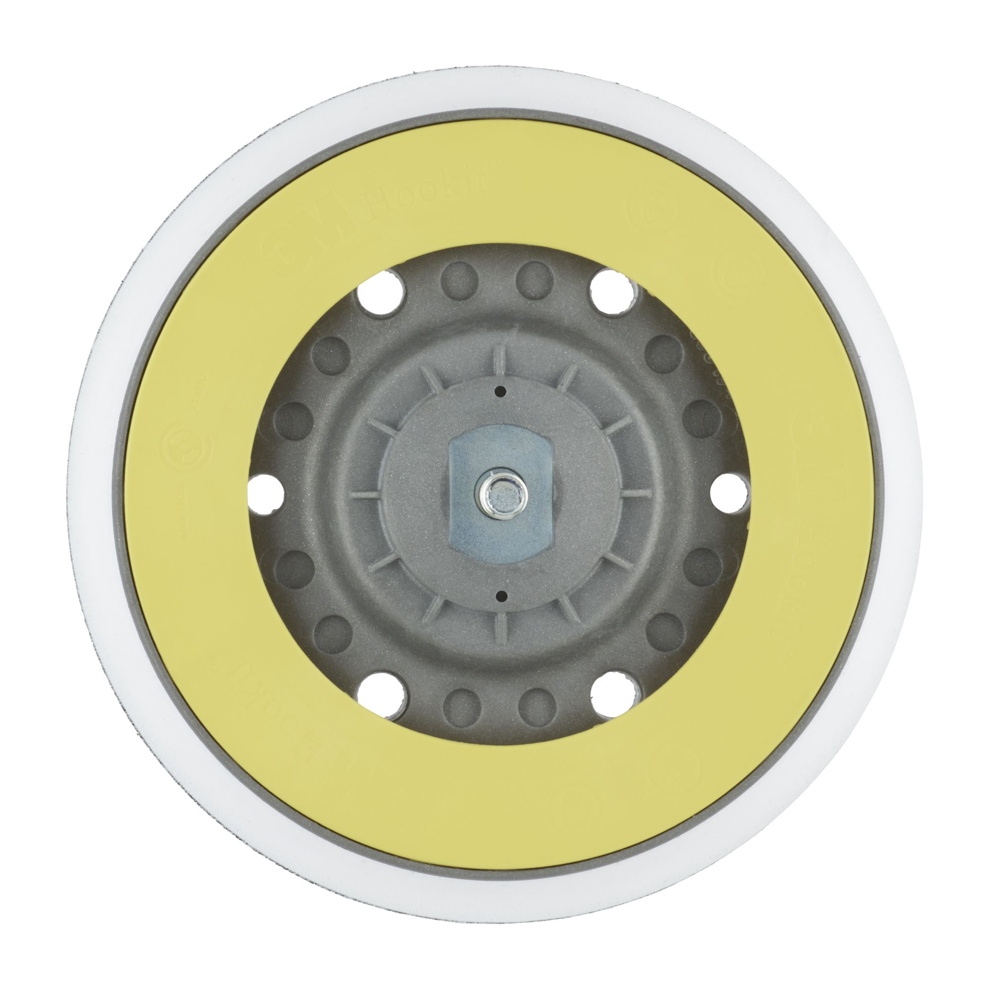 3M™ Hookit™ Plato de soporte, 150 mm, rosca M8, 15 agujeros, estándar, 50394