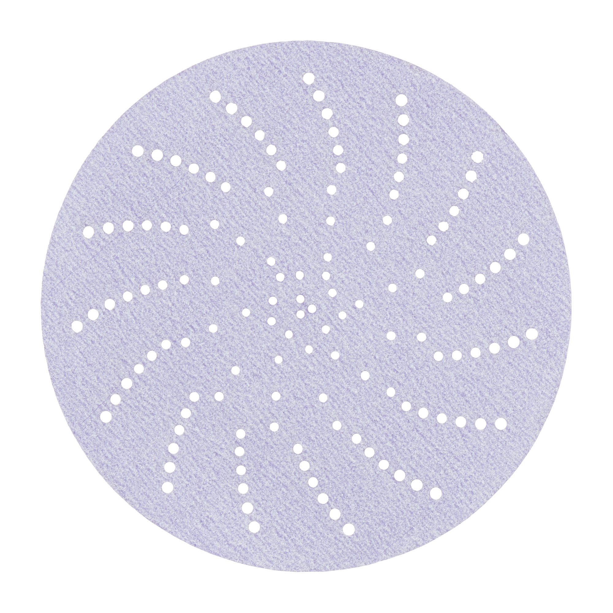 3M™ Hookit™ Disco abrasivo púrpura 334U, 125 mm, multiagujeros, P600, 51040