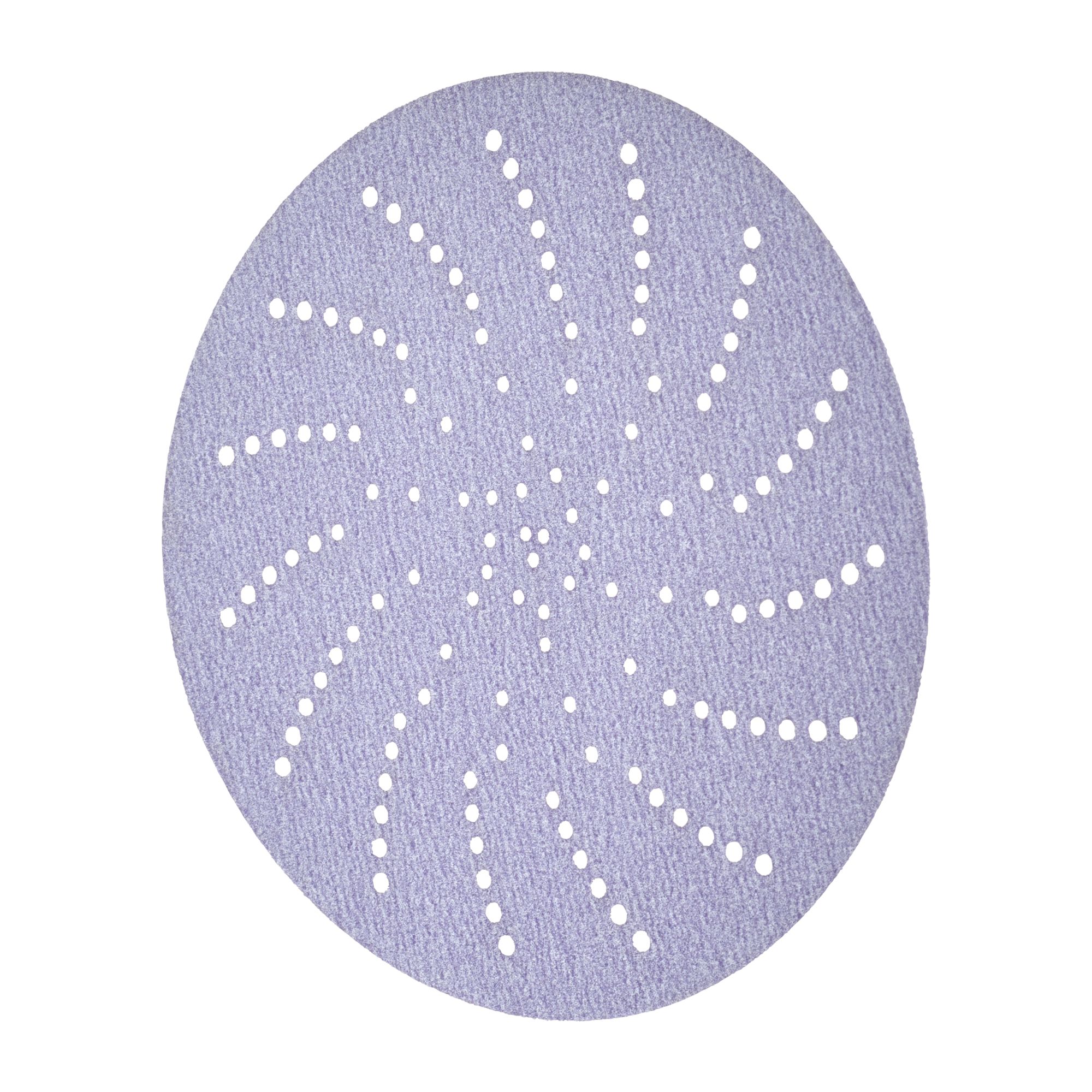 3M™ Hookit™ Disco abrasivo púrpura 334U, 125 mm, multiagujeros, P600, 51040