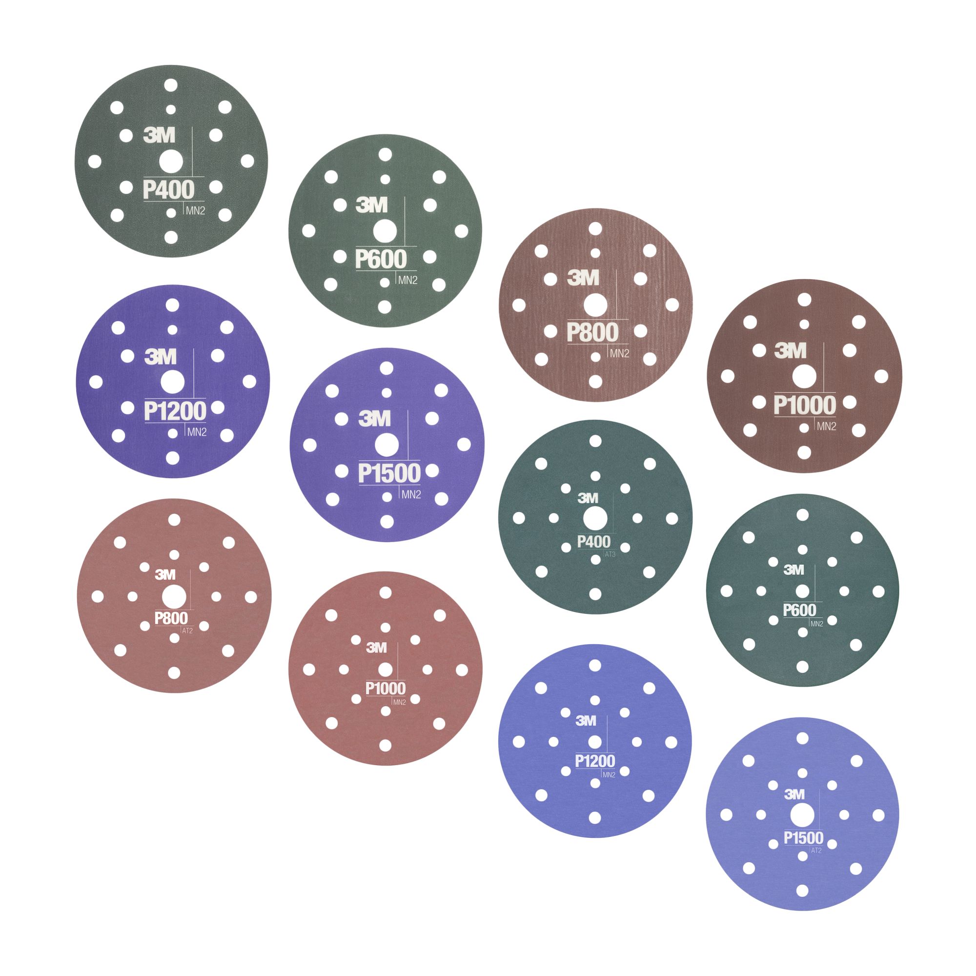 3M™ Hookit™ Disco abrasivo flexible 270J, 150 mm, 17 agujeros, P1000, 34803