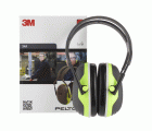 3M™ PELTOR™ X4A Orejeras de diadema, 33 dB, alta visibilidad (10 orejeras/caja)