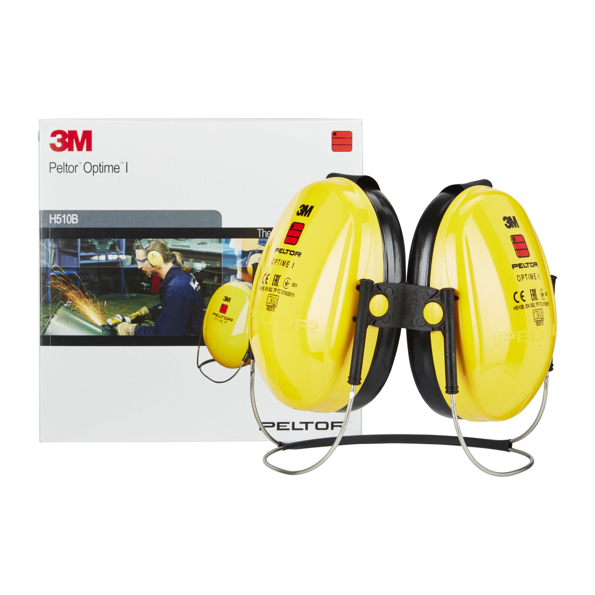 3M™ PELTOR™ Optime™ I Orejeras, 26 dB, amarillo, arnés de nuca, H510B-403-GU