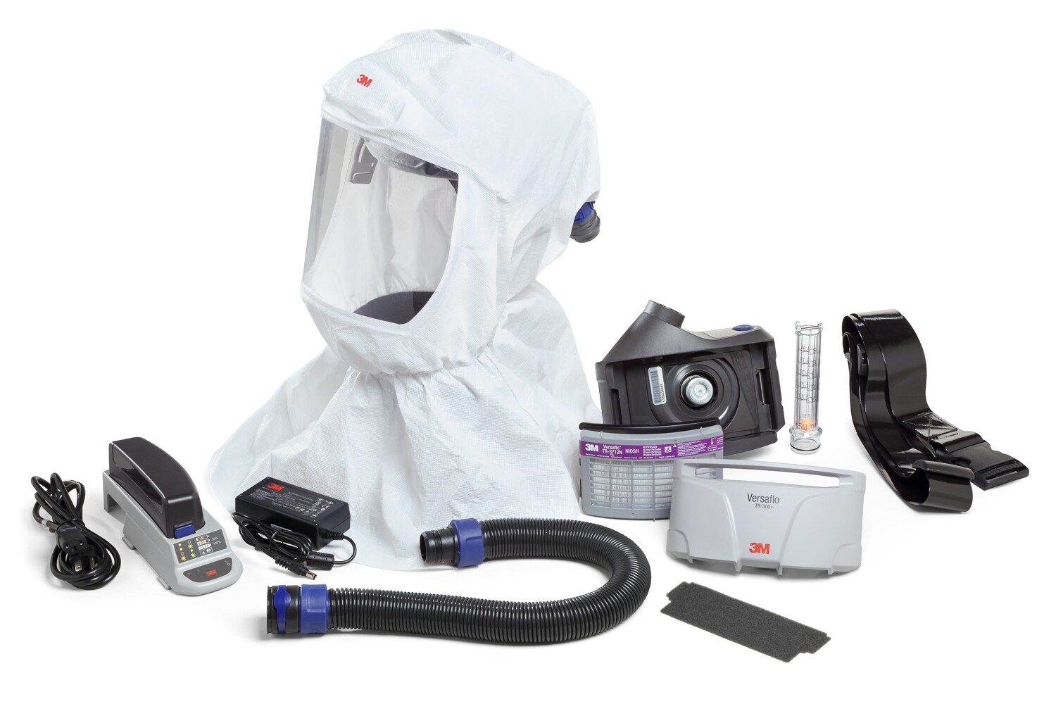 3M™ Versaflo™ Kit listo para usar fácil de limpiar de equipo de respiración motorizado TR-300E+ ECK