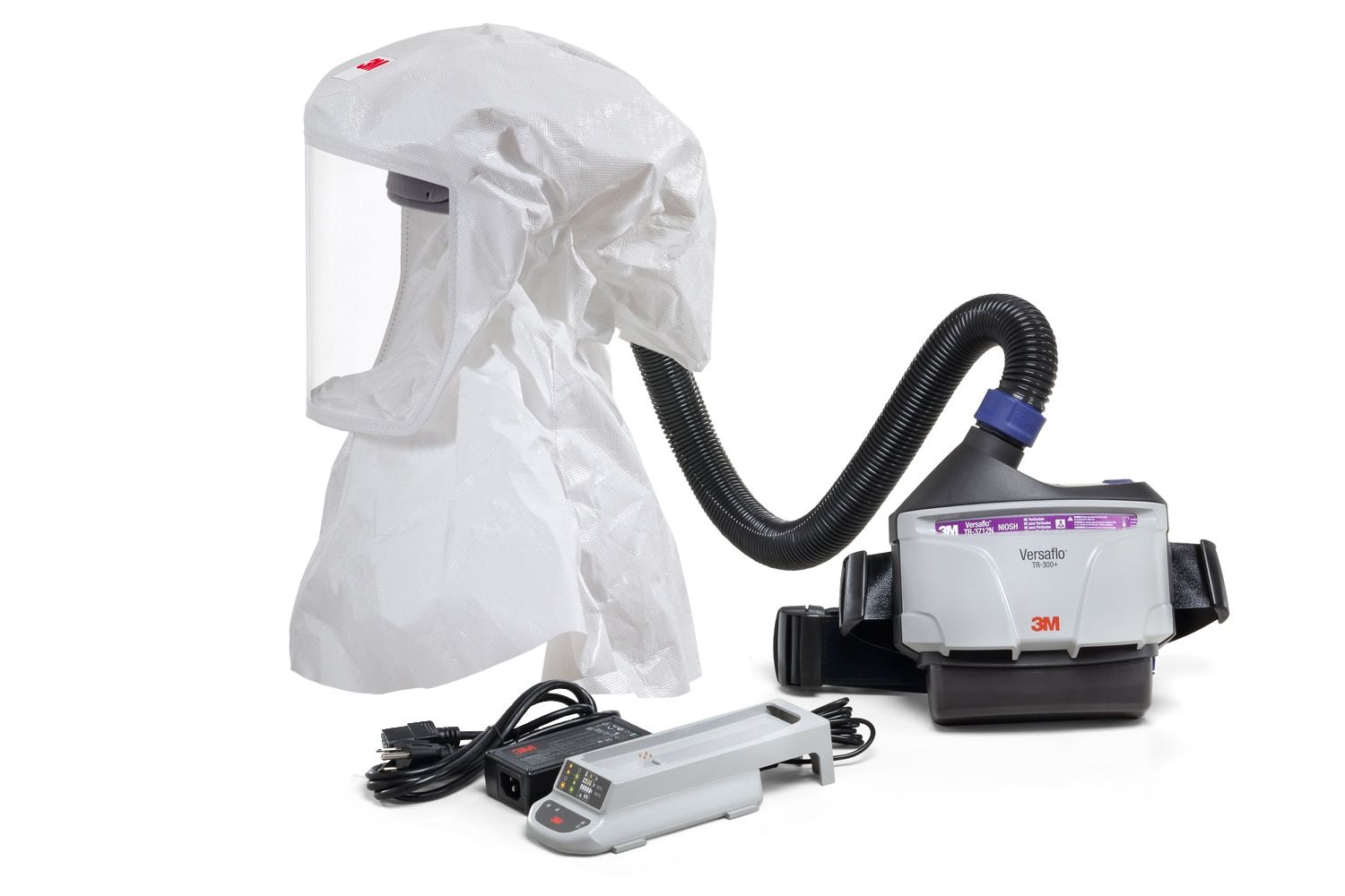 3M™ Versaflo™ Kit listo para usar fácil de limpiar de equipo de respiración motorizado TR-300E+ ECK