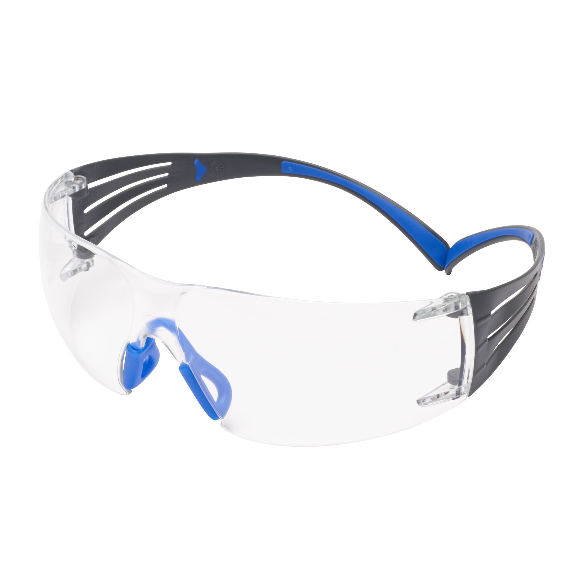3M™ SecureFit™ 400 Gafas de seguridad, montura azul/gris, recubrimiento antiempañante/antirrayaduras Scotchgard™ (K y N), lente incolora, SF401SGAF-BLU-EU, 20/caja