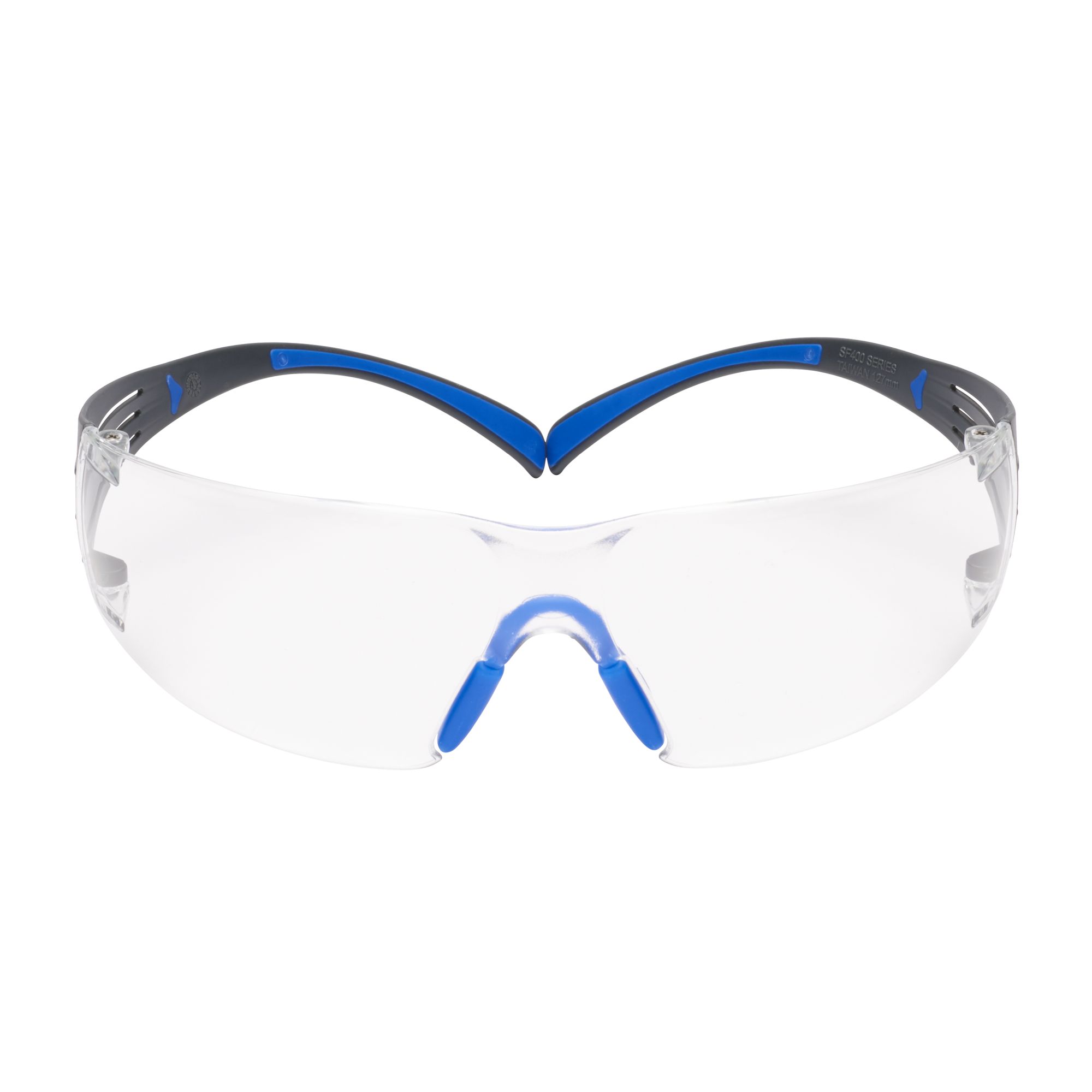 3M™ SecureFit™ 400 Gafas de seguridad, montura azul/gris, recubrimiento antiempañante/antirrayaduras Scotchgard™ (K y N), lente incolora, SF401SGAF-BLU-EU, 20/caja