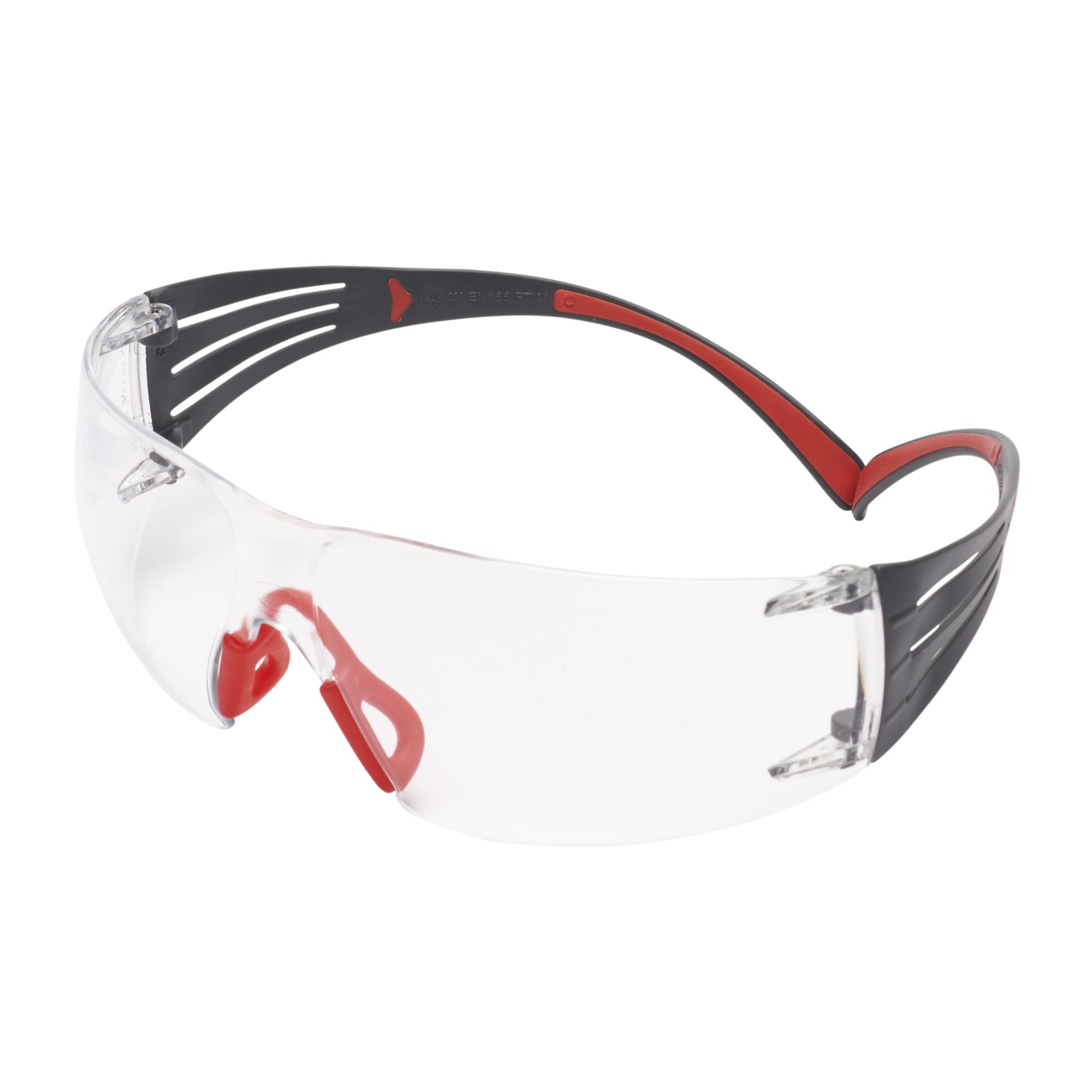 3M™ SecureFit™ 400 Gafas de seguridad, montura rojo/gris, recubrimiento antiempañante/antirrayaduras Scotchgard™ (K y N), lente incolora, SF401SGAF-RED-EU, 20/caja