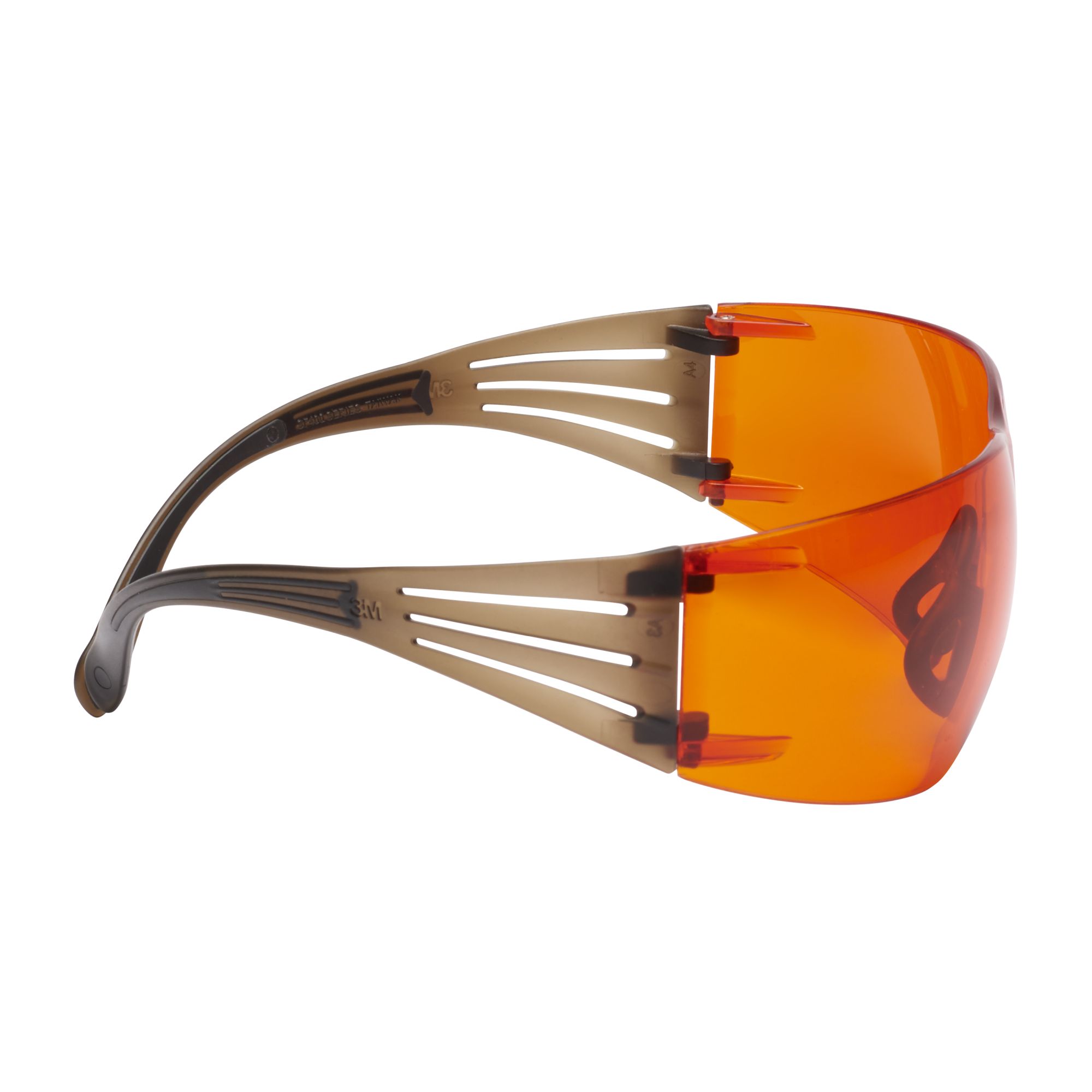 3M™ SecureFit™ 400 Gafas de seguridad, montura negro/marrón, recubrimiento antiempañante/antirrayaduras Scotchgard™ (K y N), lente naranja, SF406SGAF-BLA-EU, 20/caja