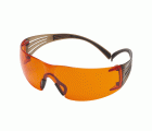 3M™ SecureFit™ 400 Gafas de seguridad, montura negro/marrón, recubrimiento antiempañante/antirrayaduras Scotchgard™ (K y N), lente naranja, SF406SGAF-BLA-EU, 20/caja