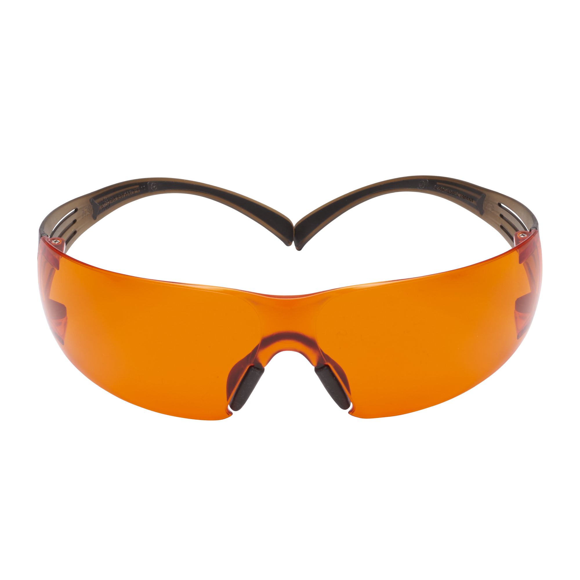 3M™ SecureFit™ 400 Gafas de seguridad, montura negro/marrón, recubrimiento antiempañante/antirrayaduras Scotchgard™ (K y N), lente naranja, SF406SGAF-BLA-EU, 20/caja