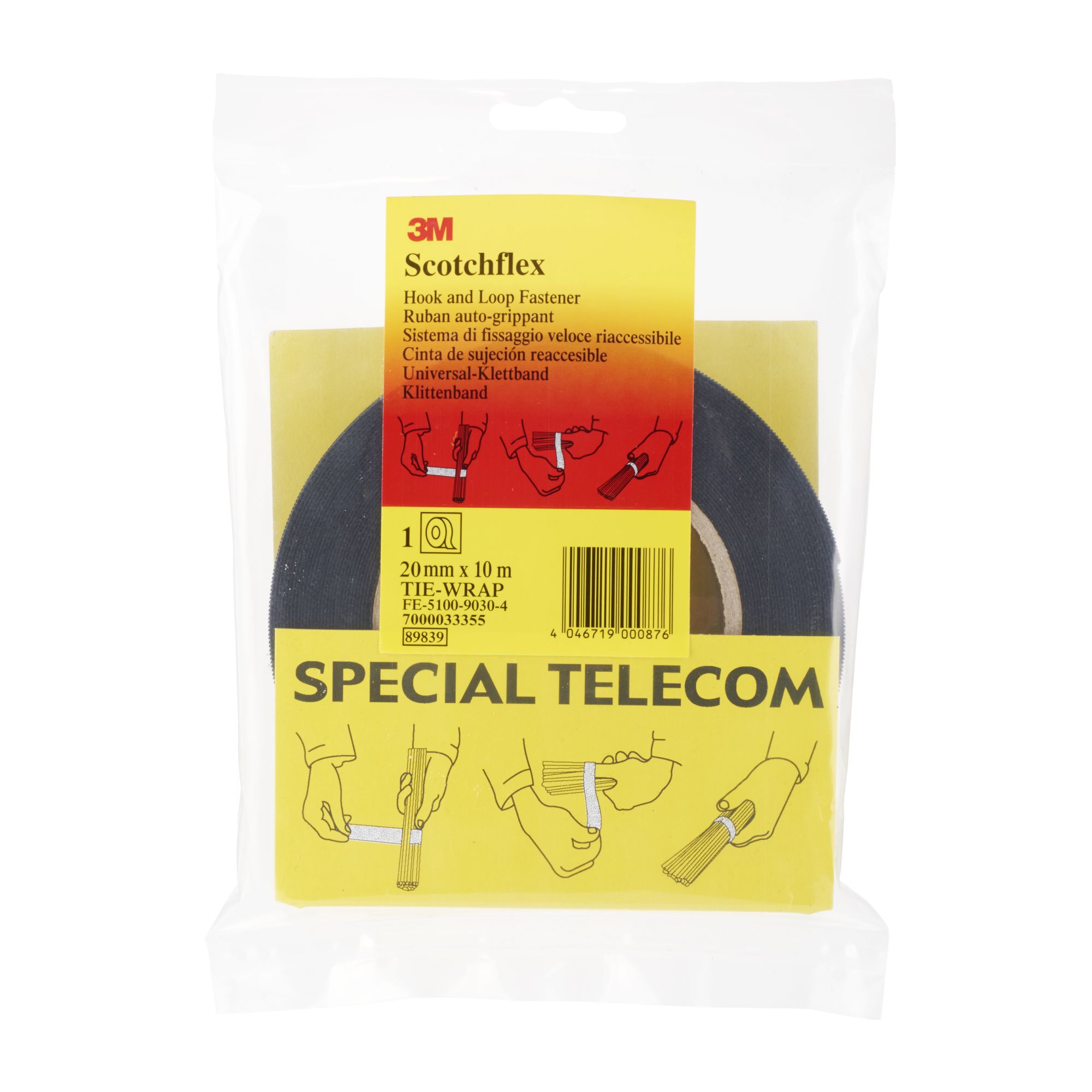 3M™ Scotchflex™ Cinta de Sujeción Color Negro - 20mm x 10m -