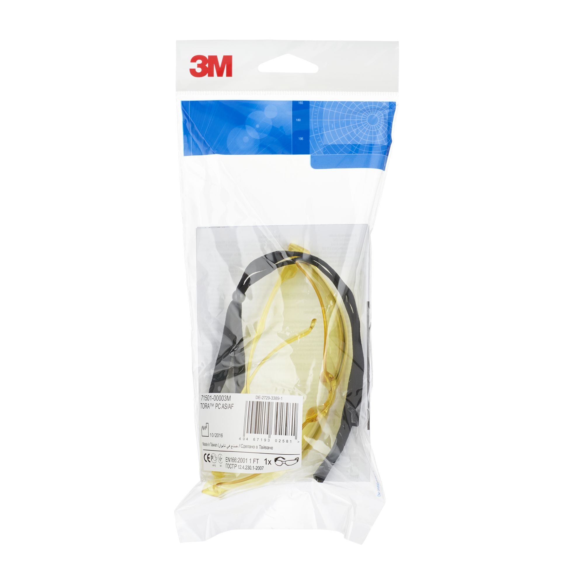 3M™ TORAYEL Gafas TORAPC ocular amarillo AR/AE 1 gafa/bolsa