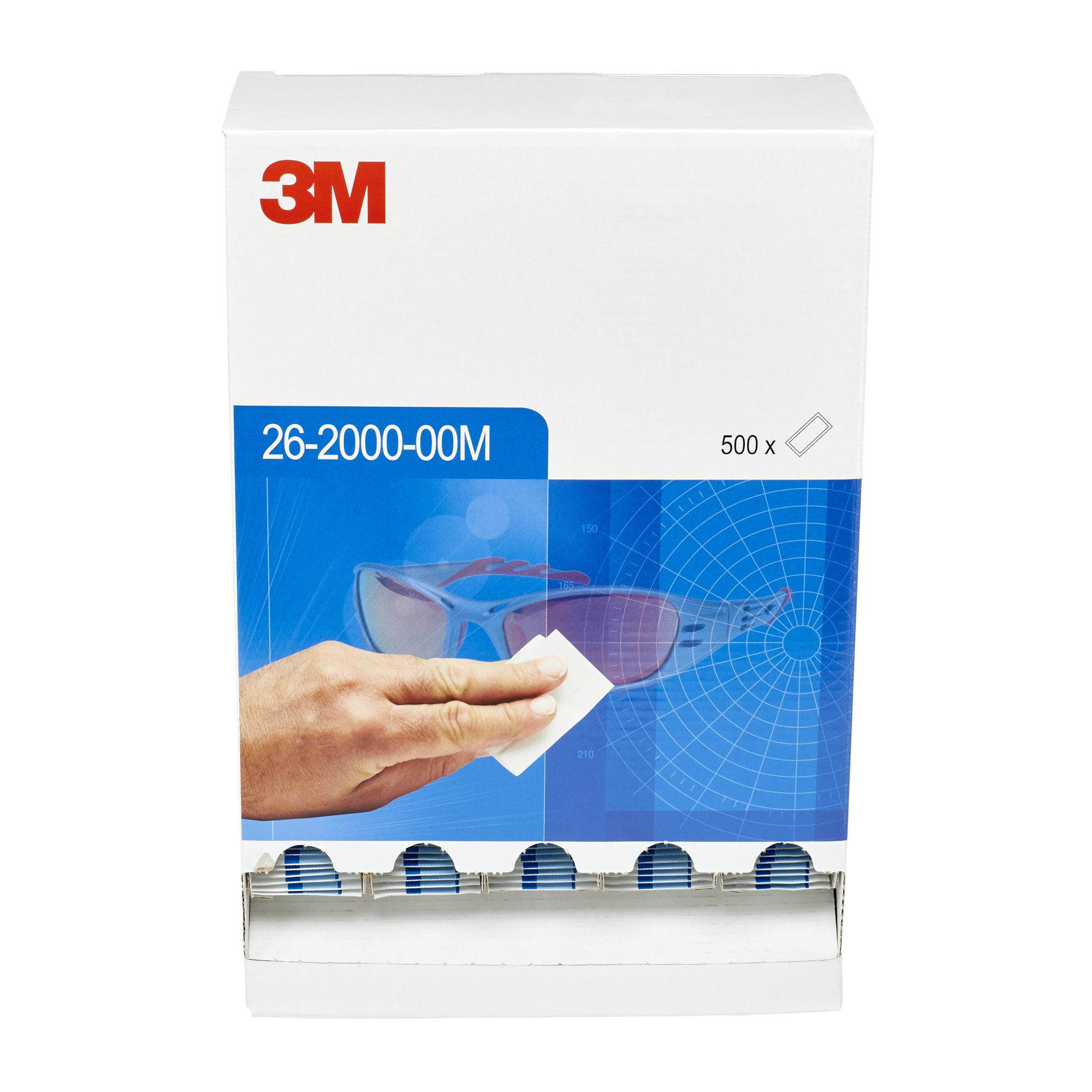 3M™ Dispensador de toallitas desechables limpiagafas, 26-2000-00, 500/disp.