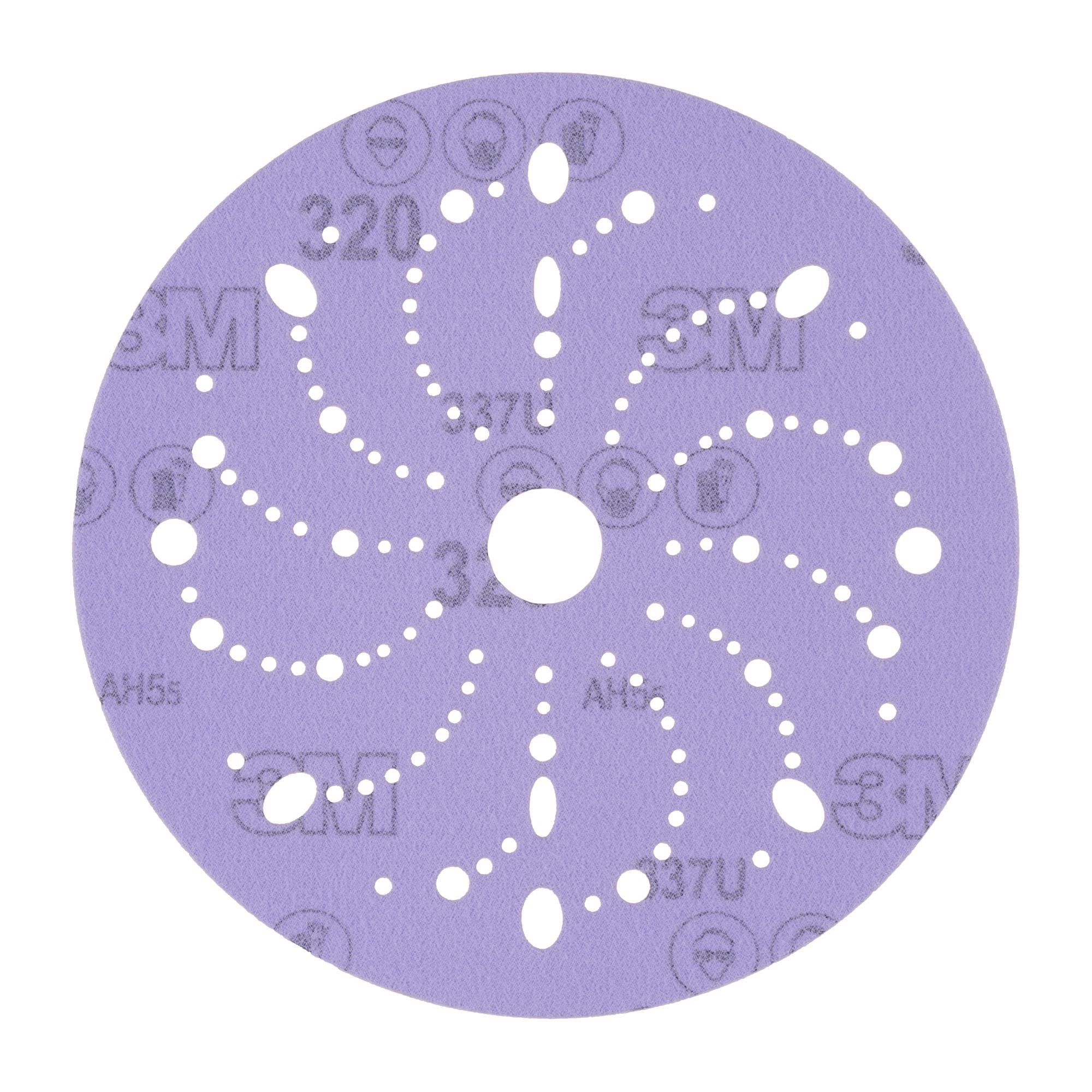 3M™ Hookit™ Disco abrasivo 337U, 150mm, P320, multiagujeros, 50535
