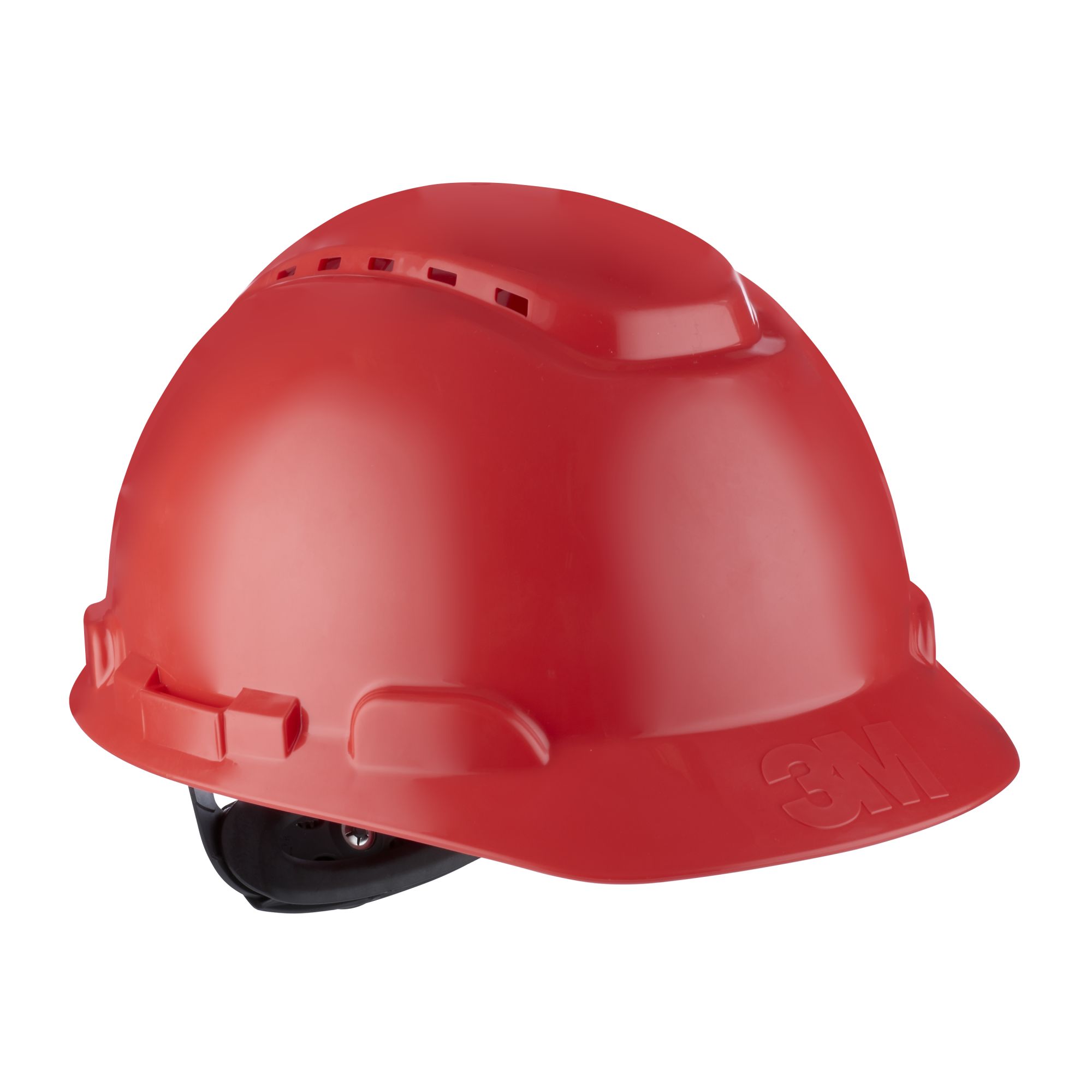 3M™ Casco, con arnés de ruleta, ventilado, banda de plástico para el sudor, rojo, H700N-RD