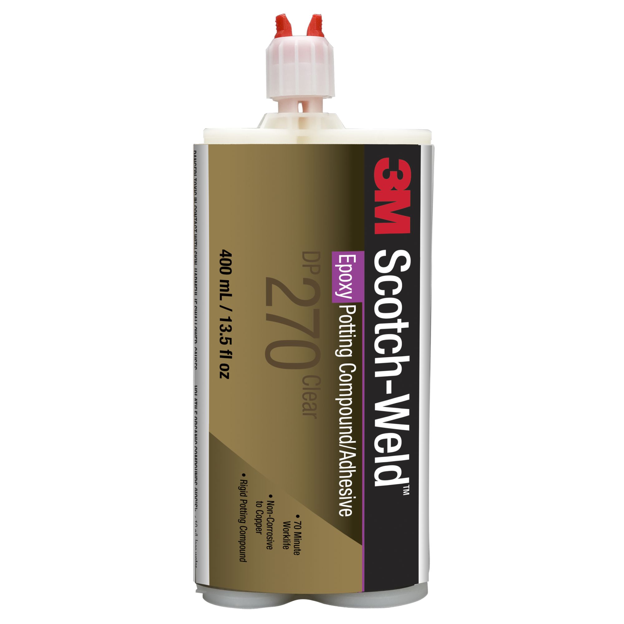 3M™ Scotch-Weld™ Adhesivo Epoxi DP270, Transparente, 400 ml, 6/CV
