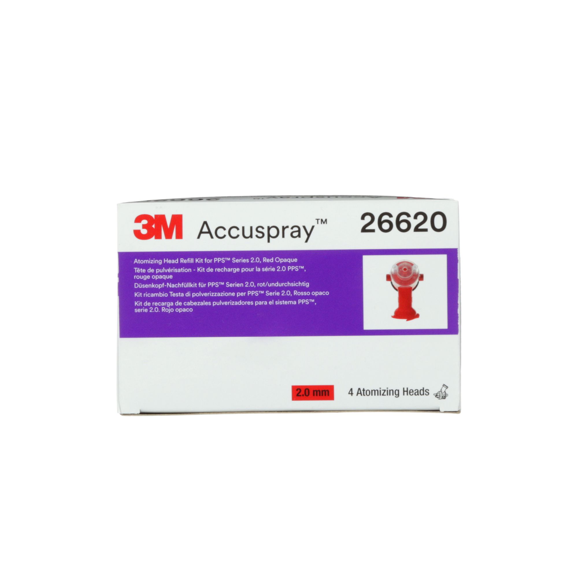 3M™ Accuspray™ Boquilla desechable para PPS™ 2.0, roja, 2.0 mm, 26620