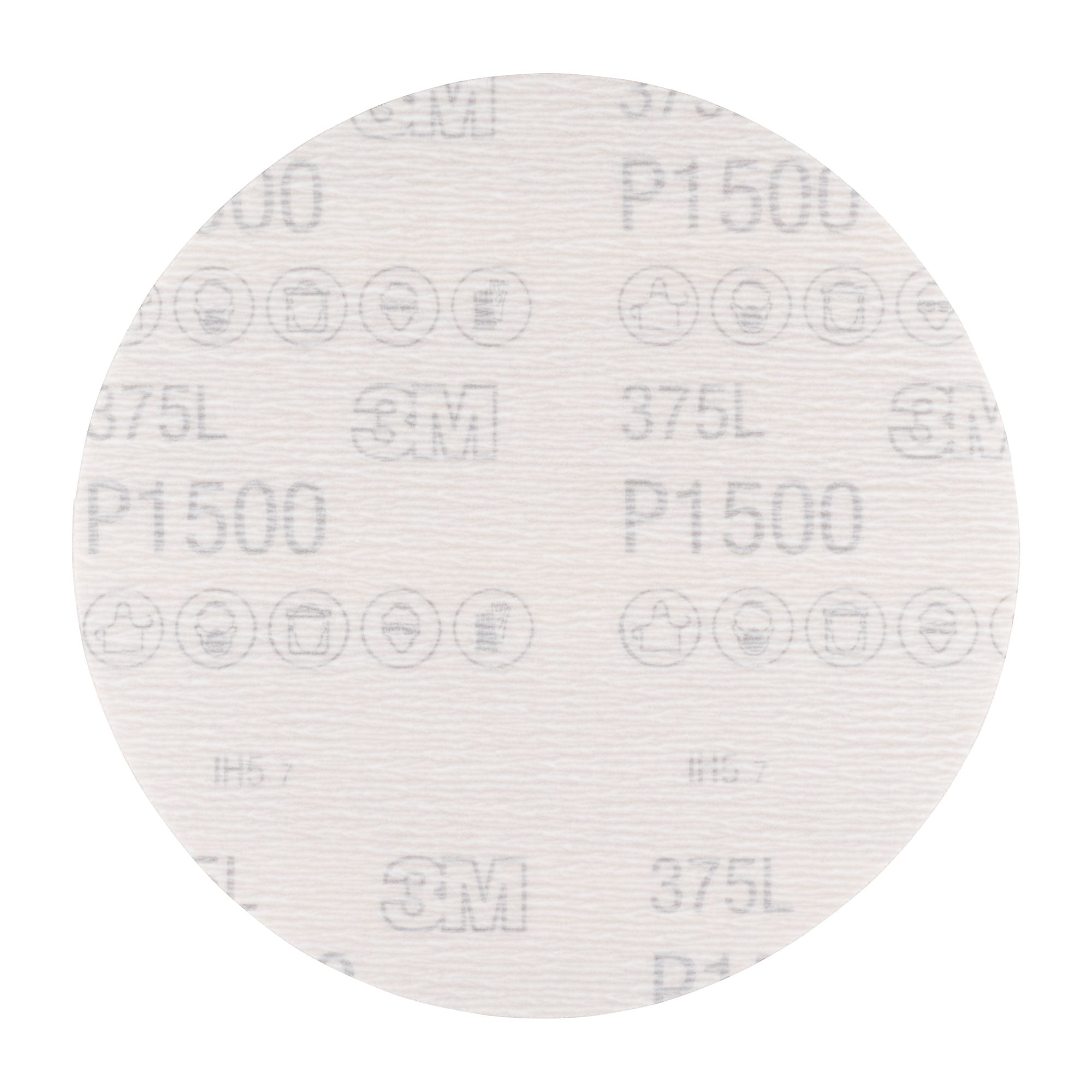 3M™ Hookit™ Disco de Film 375L, 152 mm, Sin agujero, P1500