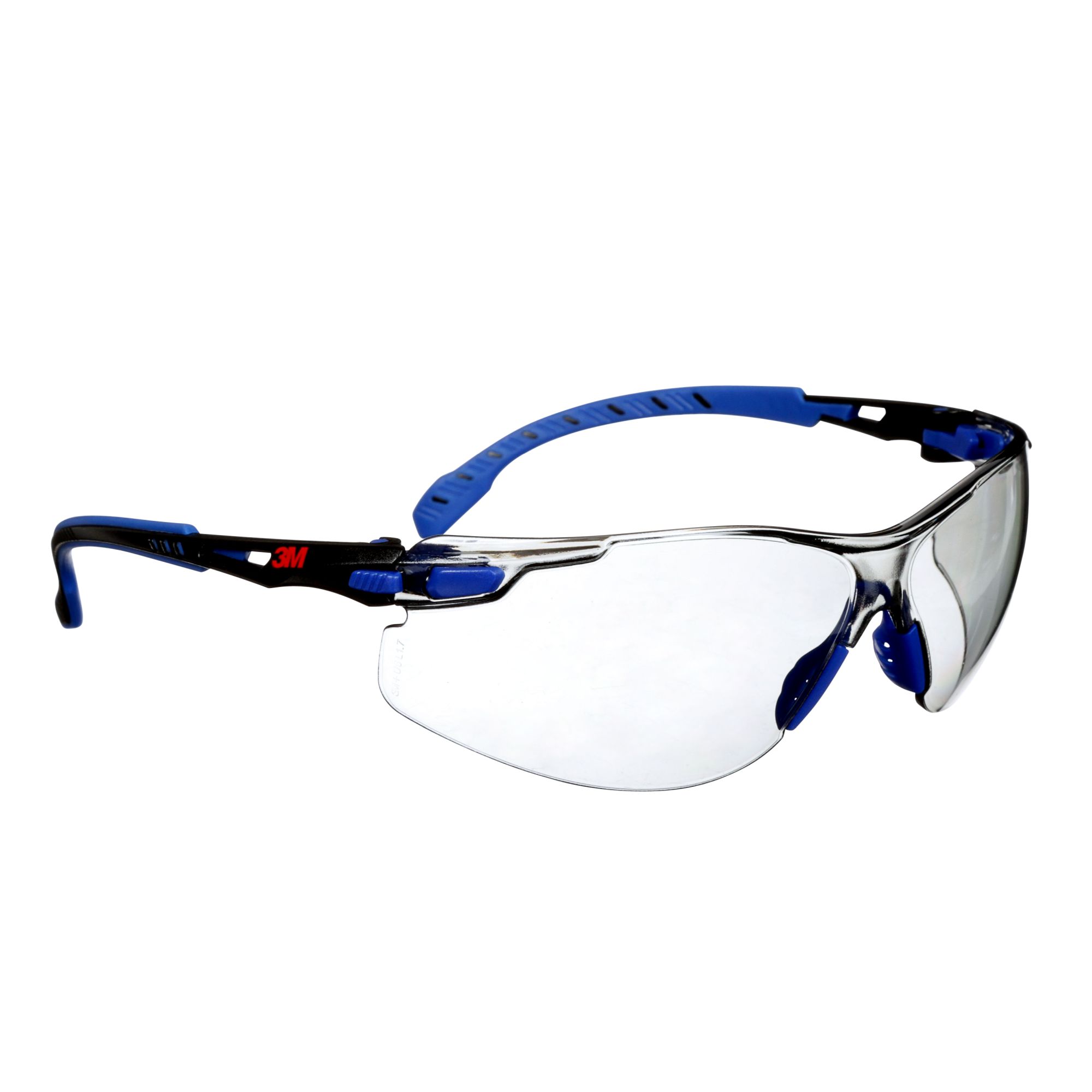 3M™ Solus™ 1000 Gafas de seguridad, montura azul/negro, recubrimiento antiempañante/antirrayaduras Scotchgard™ (K y N), lente gris claro para interior/exterior, S1107SGAF-EU, 20/caja