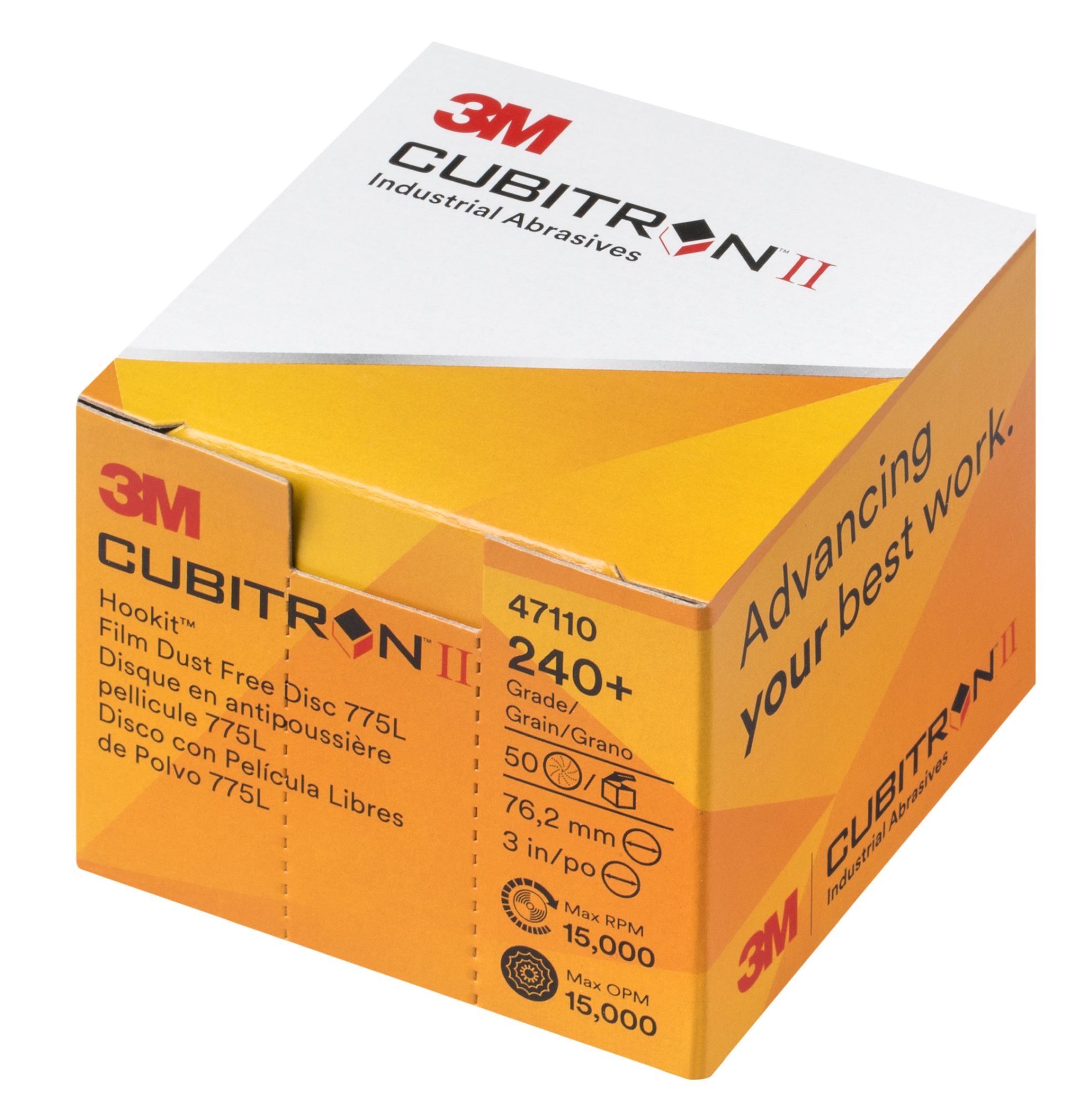 3M Xtract™ Cubitron™ II Disco de film 775L, 76 mm, 240+