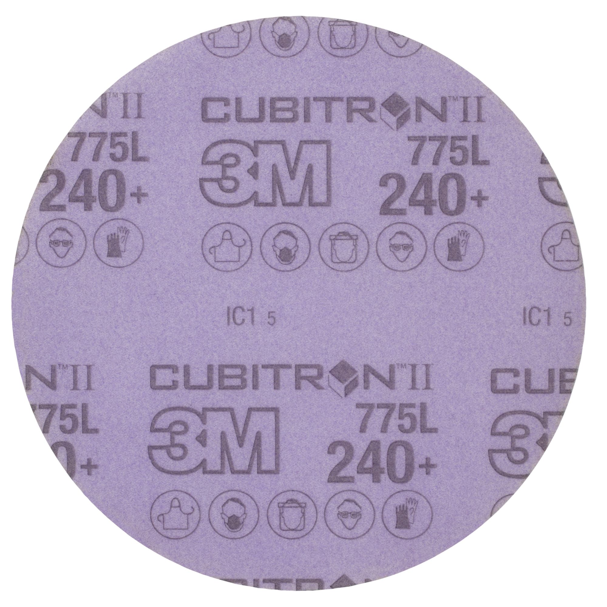 3M™ Cubitron™ II Hookit™ Disco de Film 775L, 152 mm , Sin Agujeros, 240+ (5 x 50 discos/caja)