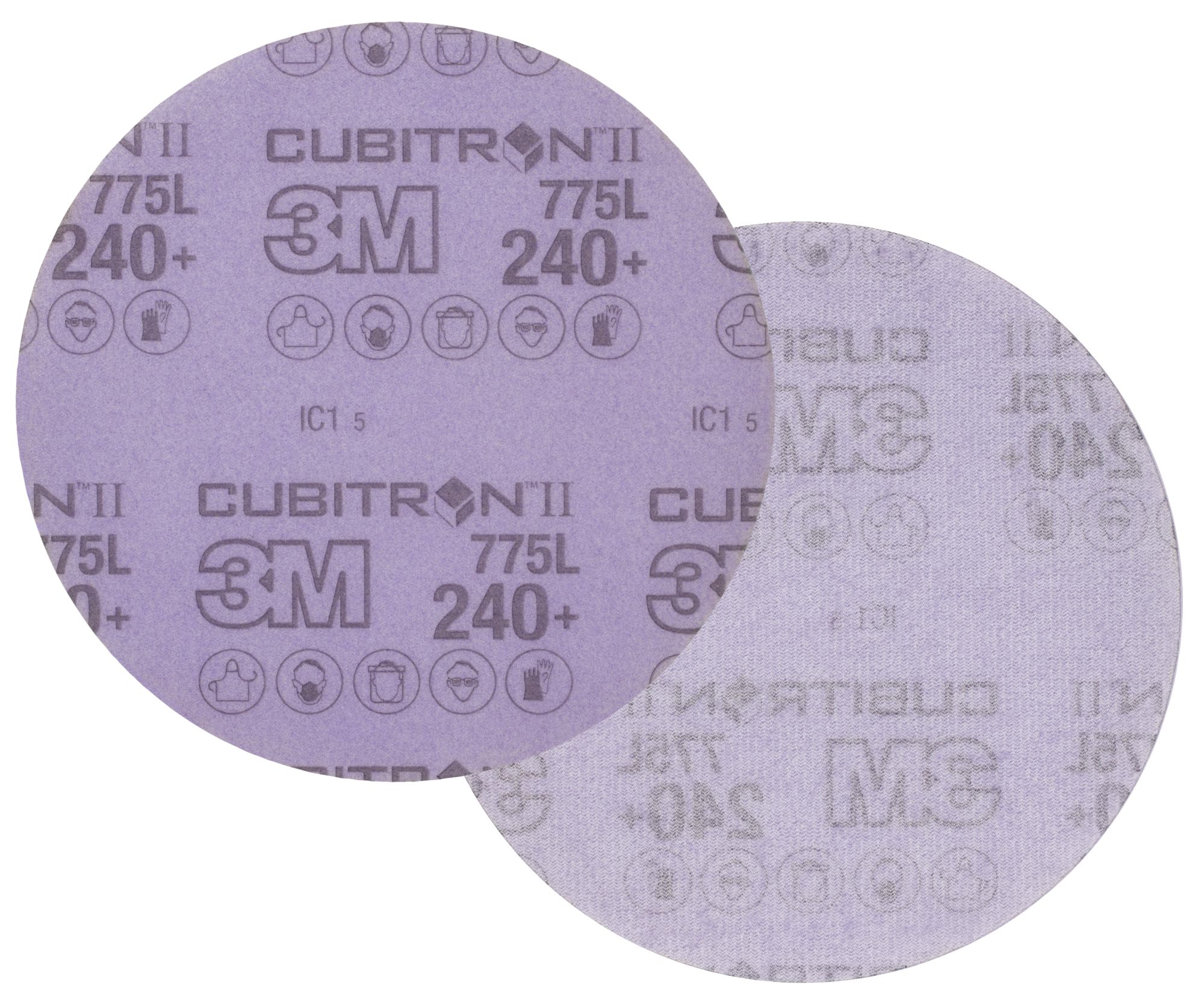 3M™ Cubitron™ II Hookit™ Disco de Film 775L, 152 mm , Sin Agujeros, 240+ (5 x 50 discos/caja)