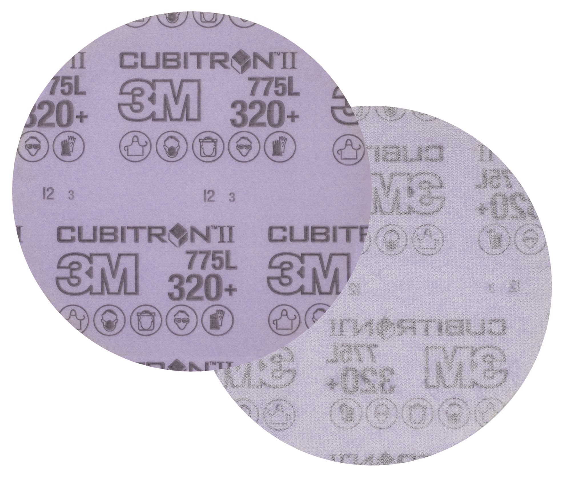 3M™ Cubitron™ II Hookit™ Disco de Film 775L, 152 mm , Sin Agujeros, 320+ (5 x 50 discos/caja)