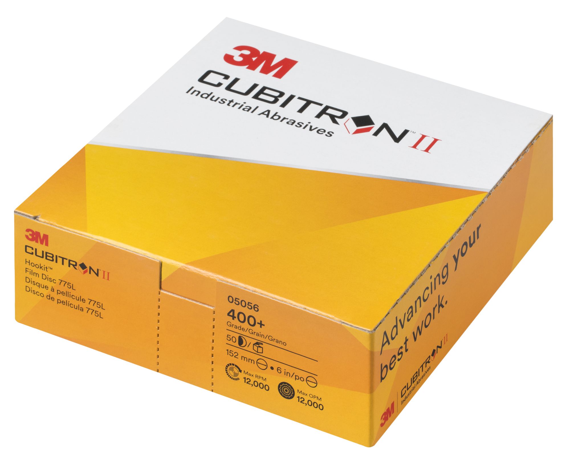 3M Xtract™ Cubitron™ II Disco de film 775L, 152 mm, 400+
