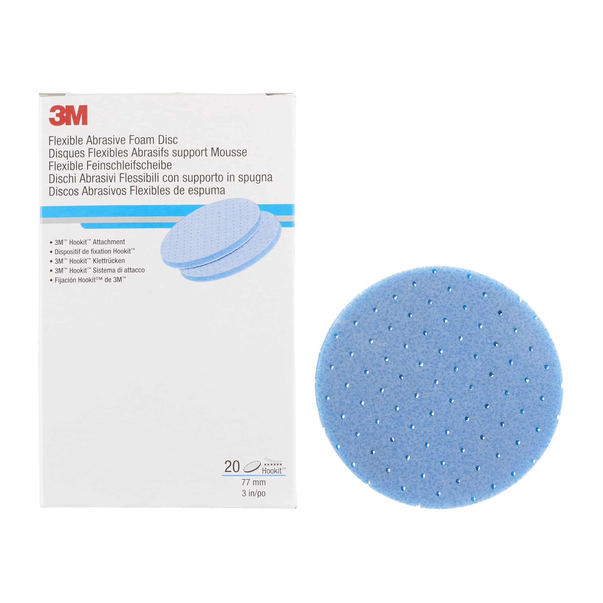 3M™ Hookit™ Disco abrasivo flexible de espuma, 77 mm, P1000, 33551