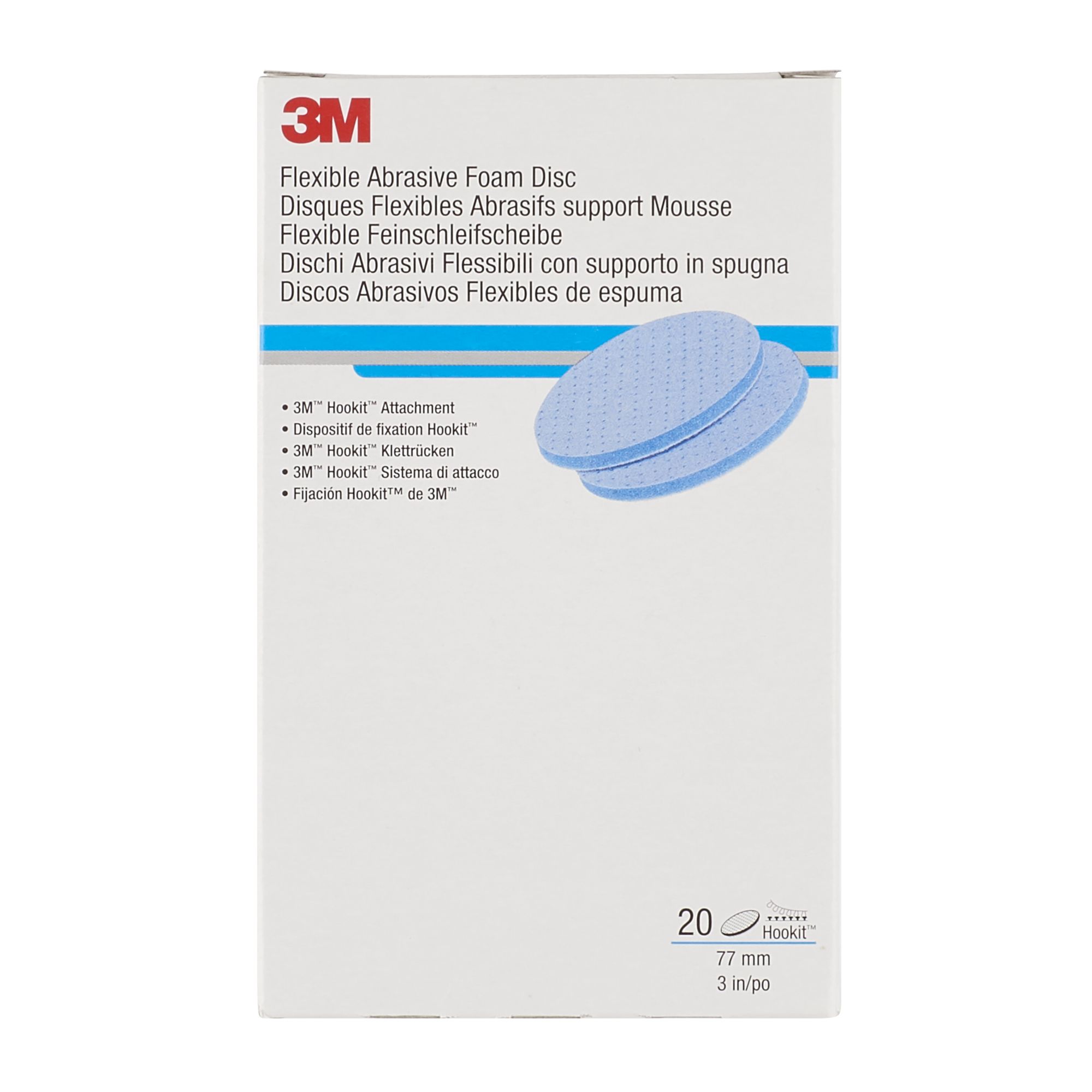 3M™ Hookit™ Disco abrasivo flexible de espuma, 77 mm, P800, 33550