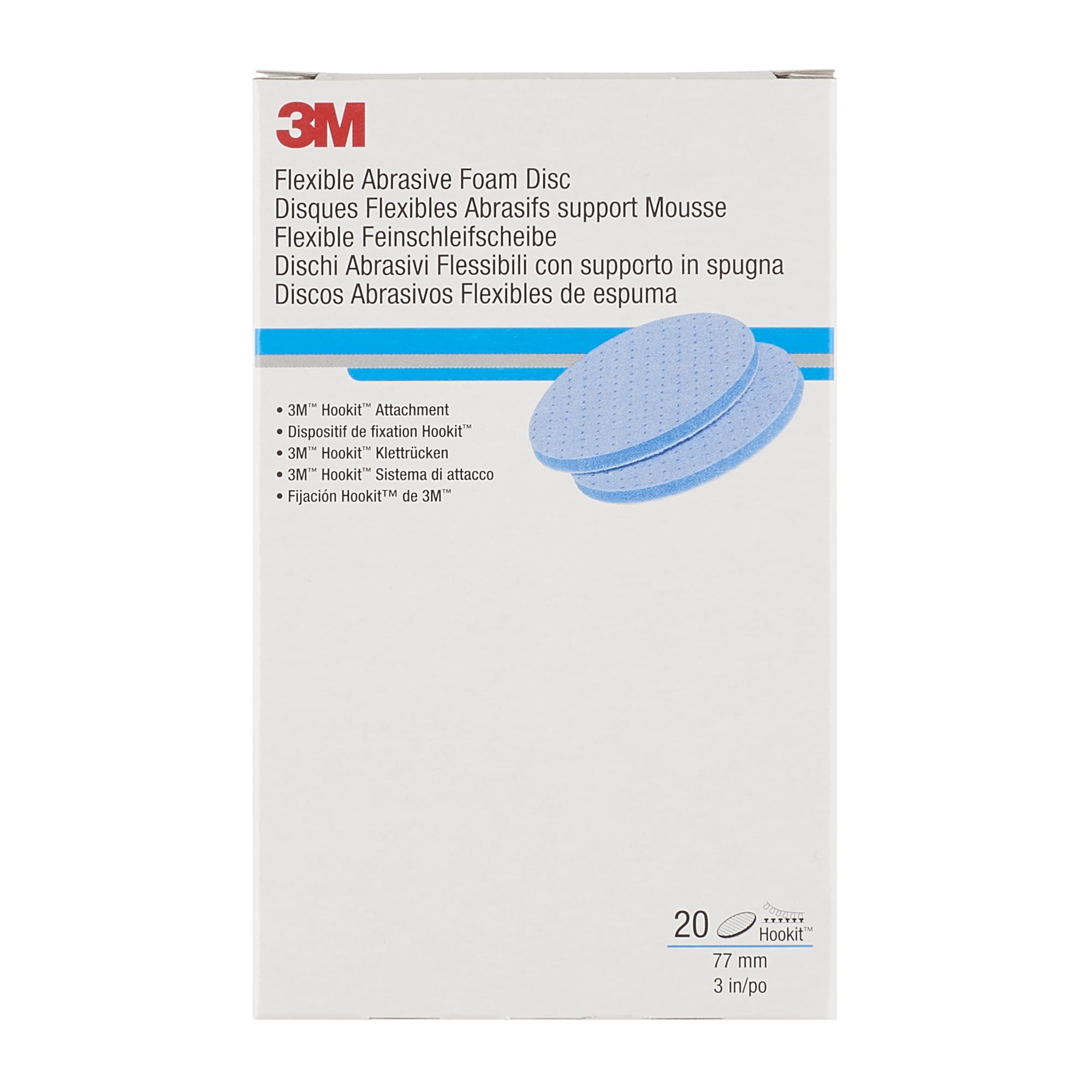 3M™ Hookit™ Disco abrasivo flexible de espuma, 77 mm, P1500, 33553
