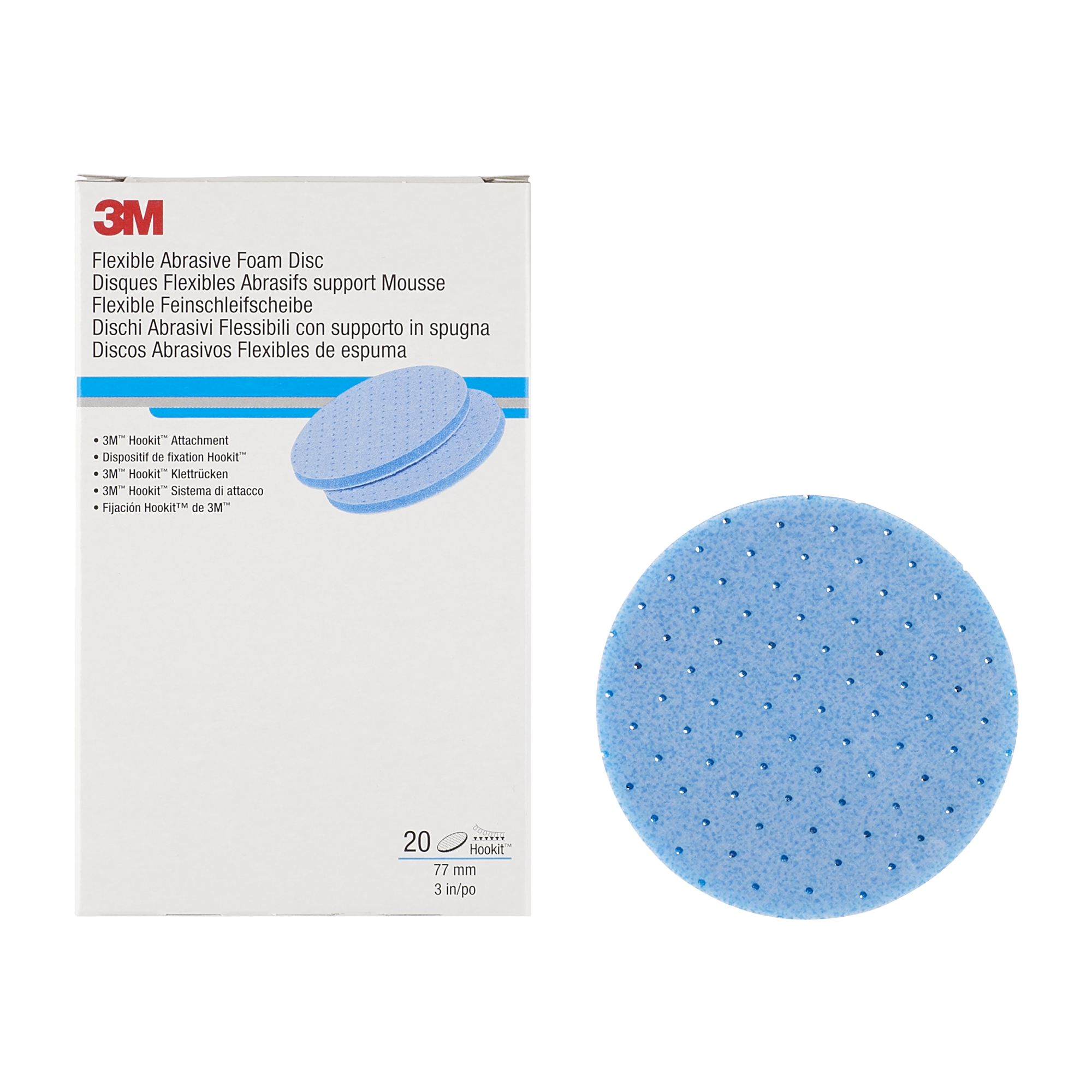 3M™ Hookit™ Disco abrasivo flexible de espuma, 77 mm, P1500, 33553